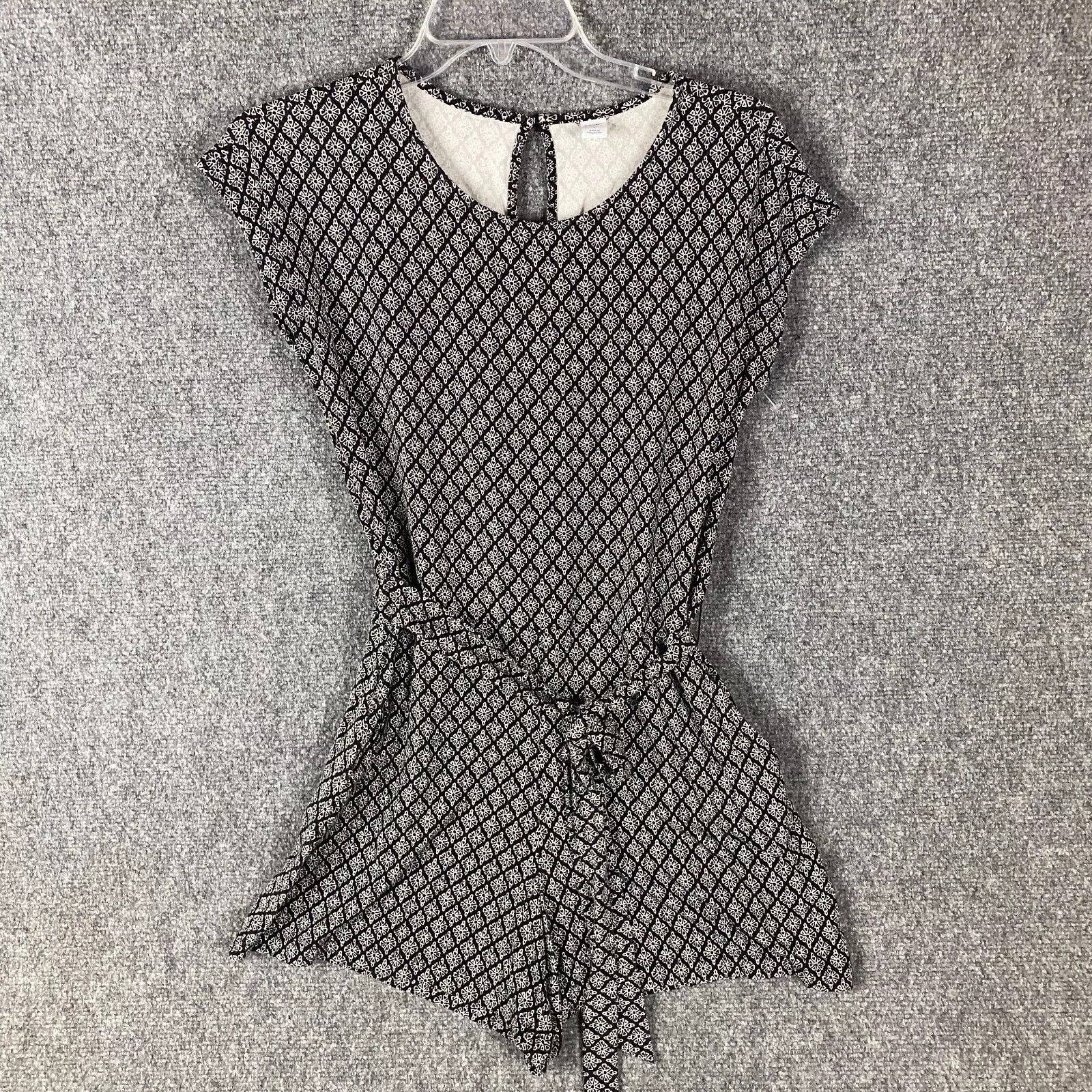 Old Navy Old Navy Romper Small Sleeveless Rayon Black White S Adults Size S / US 4 / IT 40 - 1 Thumbnail
