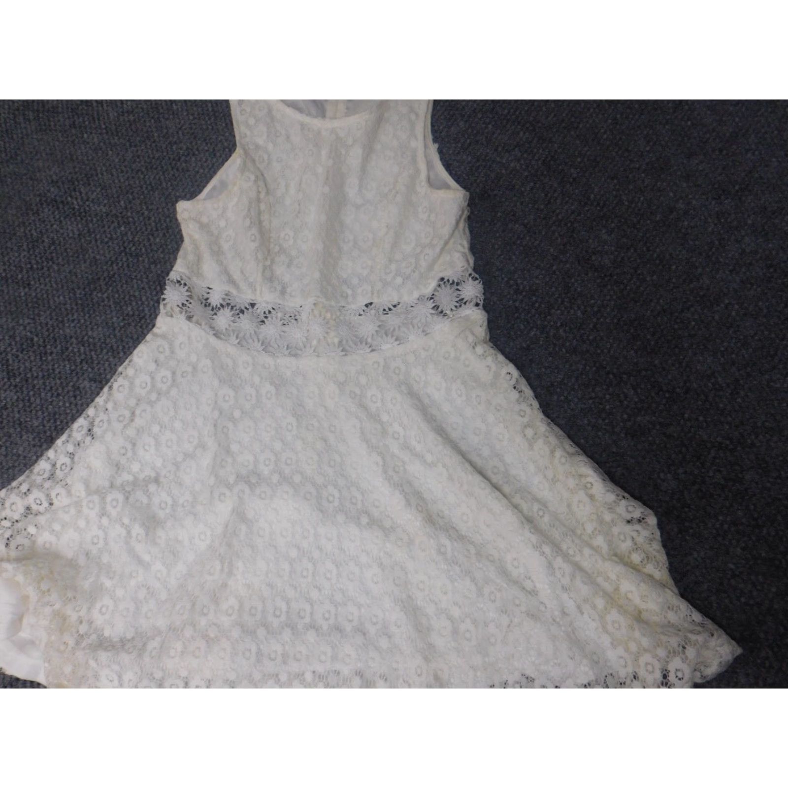 Vintage Iris Womens Dress L beige A-line Knit Size L / US 10 / IT 46 - 3 Thumbnail