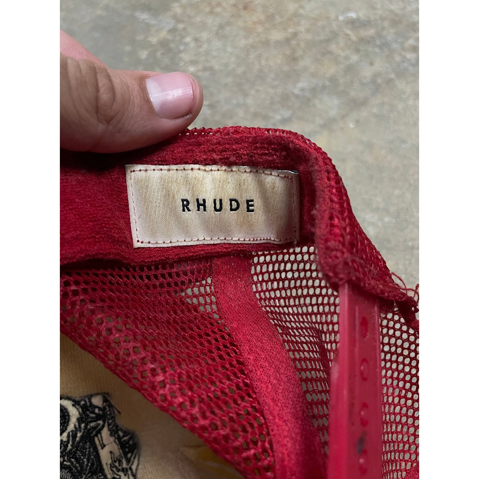 Rhude RHUDE Truck Trucker Red White Used OS Size ONE SIZE - 2 Thumbnail