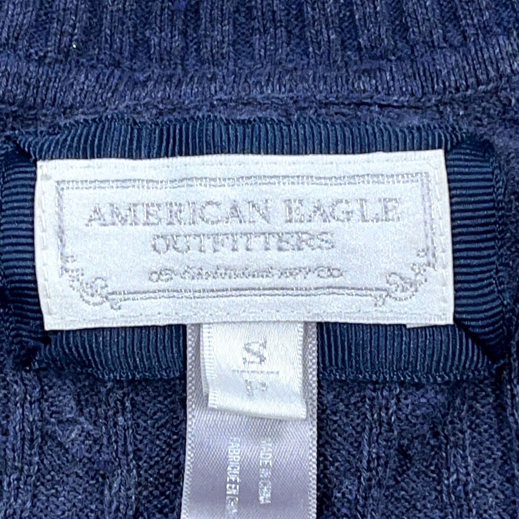 American Eagle Outfitters VINTAGE American Eagle Outfitters Sweater Womens Small Blue Cable Knit Pullover View All Seasons Size S / US 4 / IT 40 - 4 Thumbnail