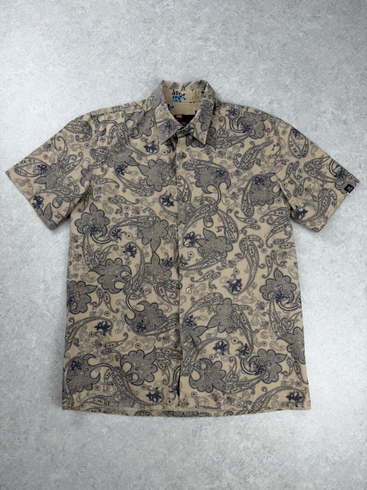Diesel Vintage Diesel Paisley Short Sleeve Shirt Size XL Size US XL / EU 56 / 4 - 1 Thumbnail