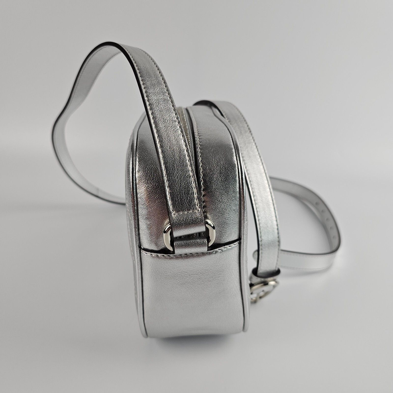 Gucci GUCCI Blondie Small Silver Leather Shoulder Bag New Size ONE SIZE - 6 Thumbnail