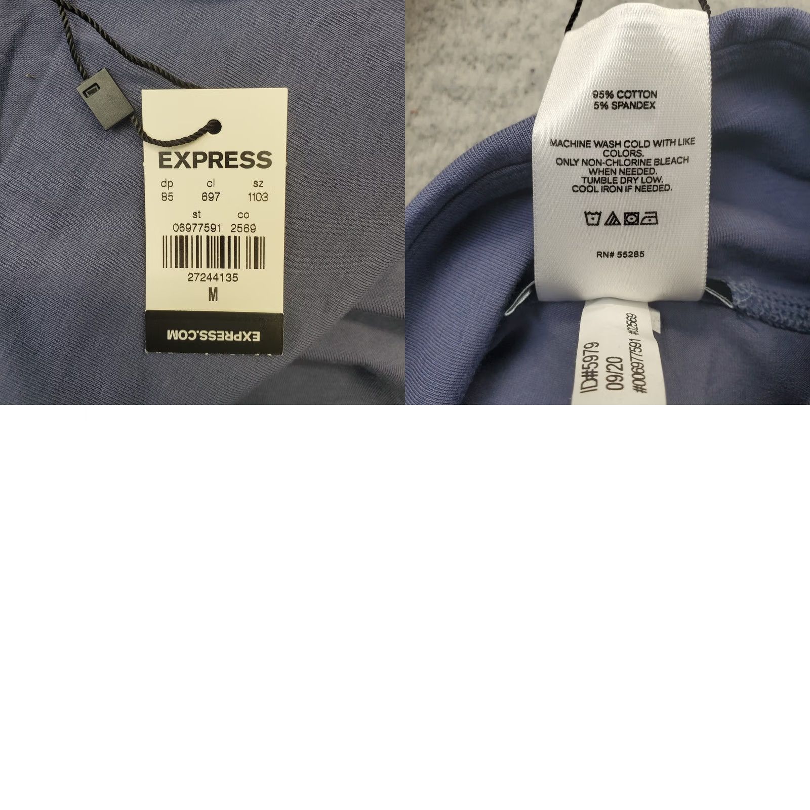 Express Express Leggings Womens Size M Blue Stretch Regular Fit Skinny High Waist Capris Size 32" / US 10 / IT 46 - 8 Thumbnail