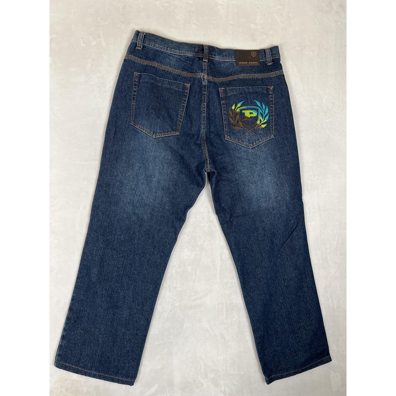 Phat Farm VTG Phat Farm Jeans Mens 40 Blue Dark Wash Denim Embroidered Size US 40 / EU 56 - 7 Thumbnail