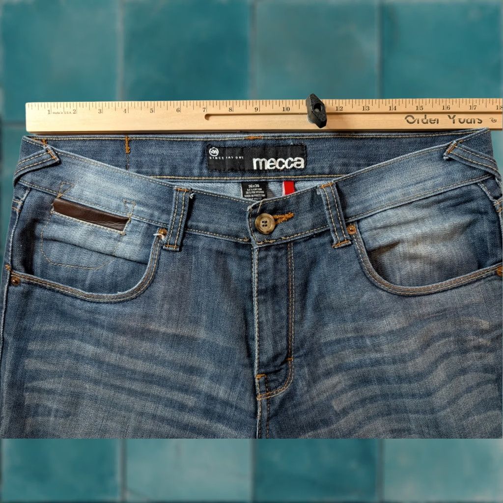 Vintage VINTAGE Mecca Jeans Men 34x28 Blue Baggy Wide Leg Y2K Grunge Goth Hip Hop 90s USA PMID? Size US 36 / EU 52 - 1 Thumbnail