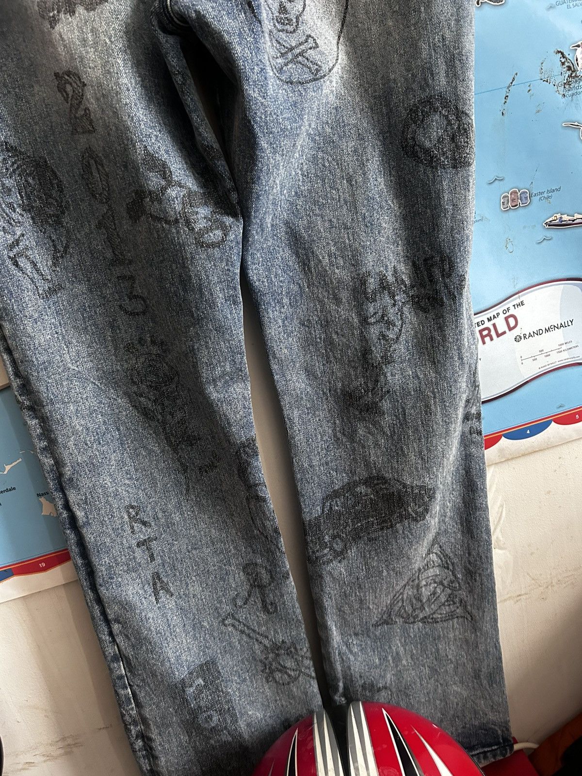 Rta Rta vintage style graffiti denim luxury designer jeans Size US 34 / EU 50 - 11 Thumbnail