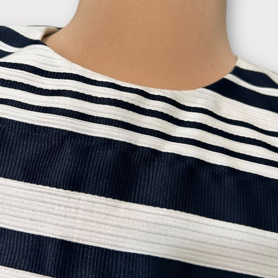 RED Valentino NWT Valentino Top Blouse 8 US IT 44 Navy Blue White Stripe N Size M / US 6-8 / IT 42-44 - 10 Thumbnail