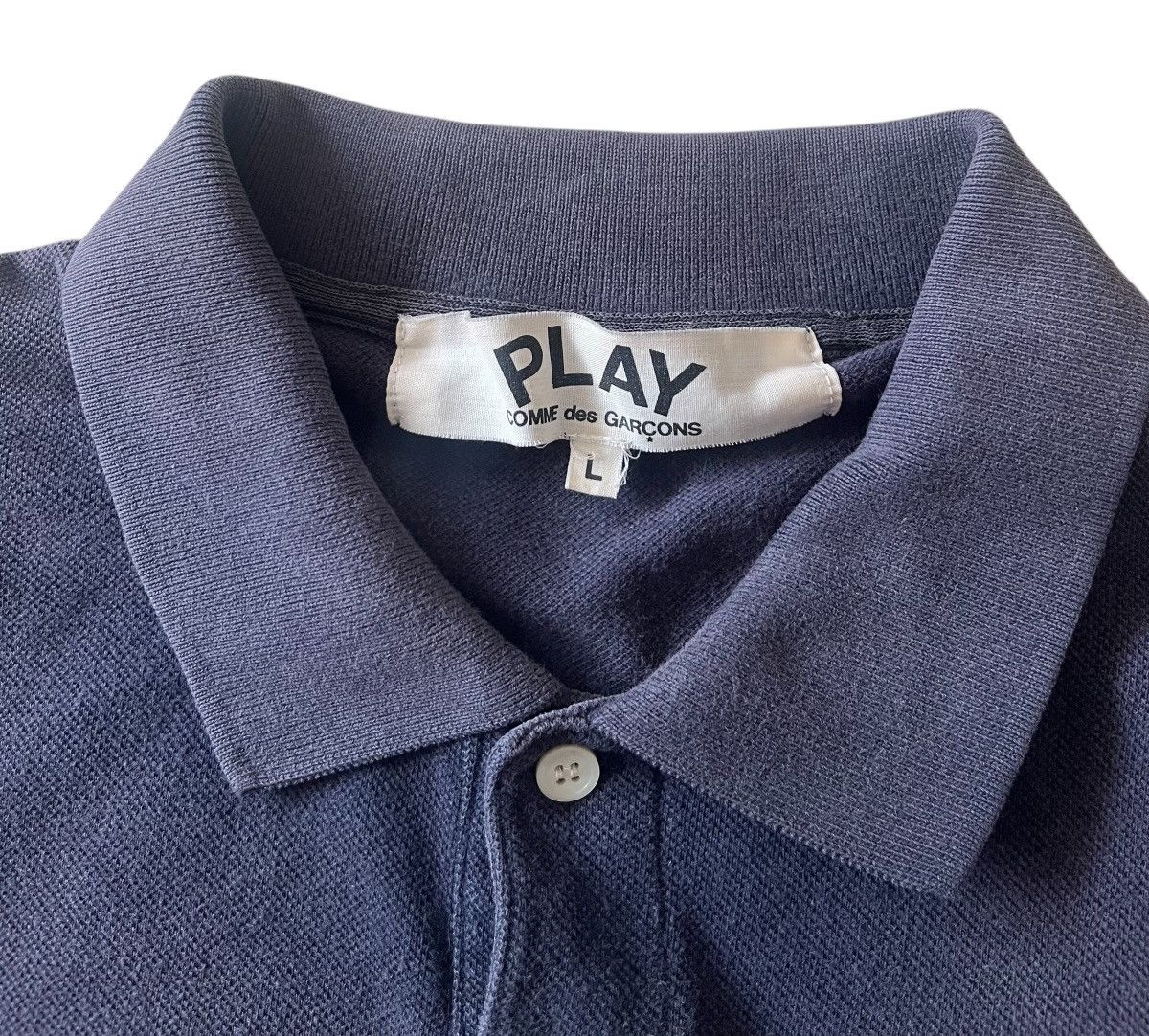 Comme des Garcons Trashed cdg play heart logo polo shirt Size US L / EU 52-54 / 3 - 3 Thumbnail