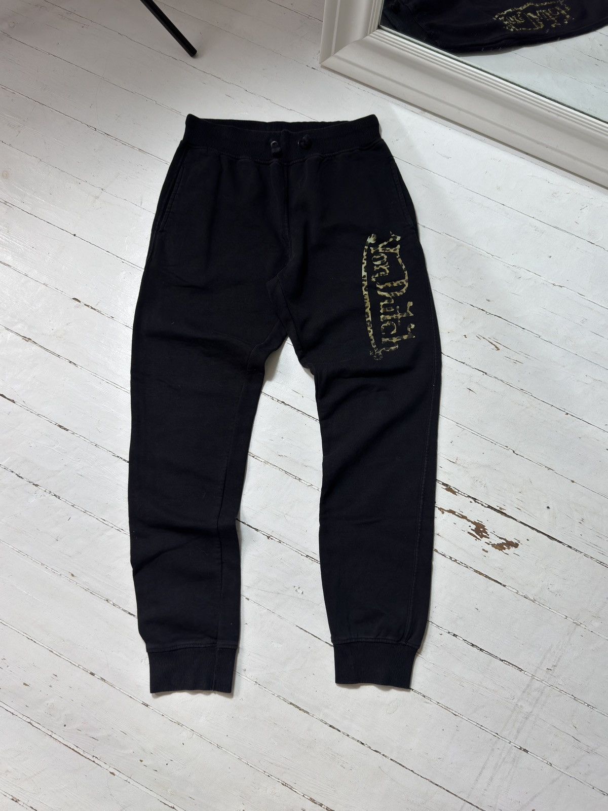 Von Dutch VINTAGE VON DUTCH LEOPARD LOGO Y2K SWEATPANTS Size 32" / US 10 / IT 46 - 1 Thumbnail
