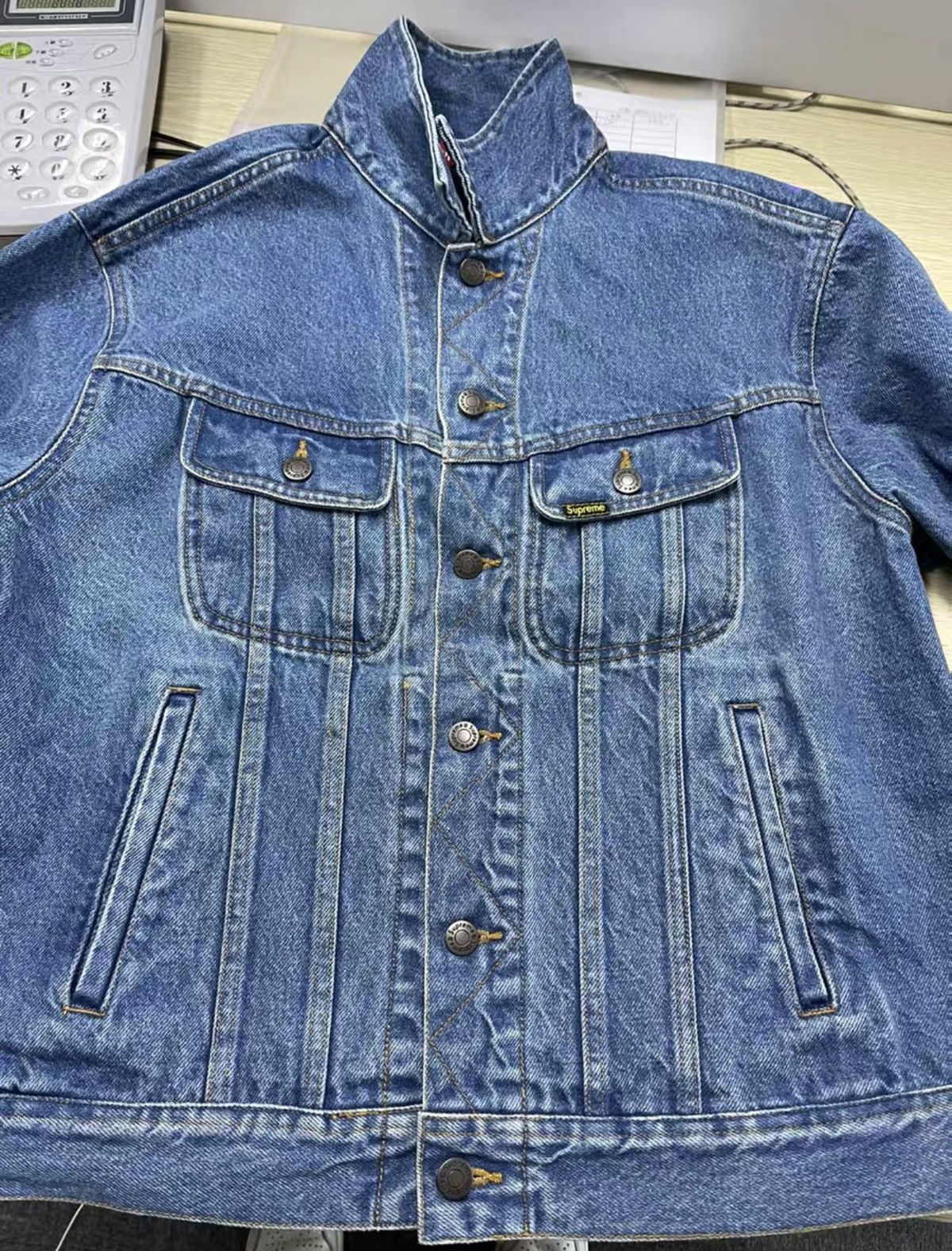 Supreme Supreme new york painted trucker jacket blue Size US S / EU 44-46 / 1 - 2 Thumbnail