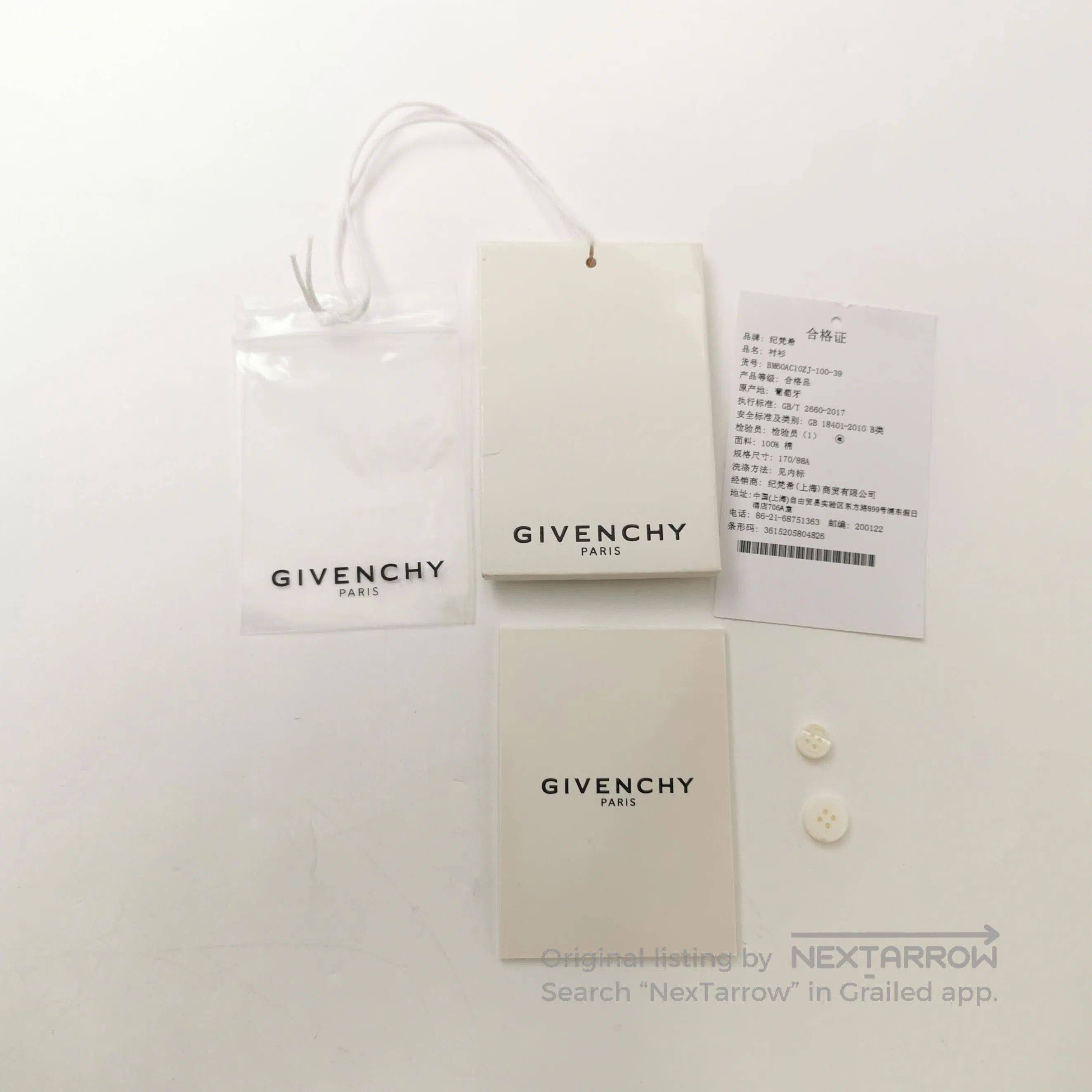 Givenchy Givenchy Cotton Solid Spread Collar Long-Sleeve Shirt. Size US M / EU 48-50 / 2 - 1 Thumbnail