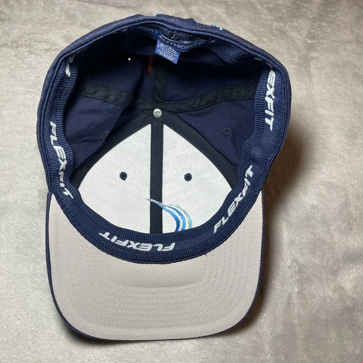 Port Authority Vintage Port Authority Flexfit Hat Blue Cap L/XL Mens Y2K Size ONE SIZE - 4 Thumbnail