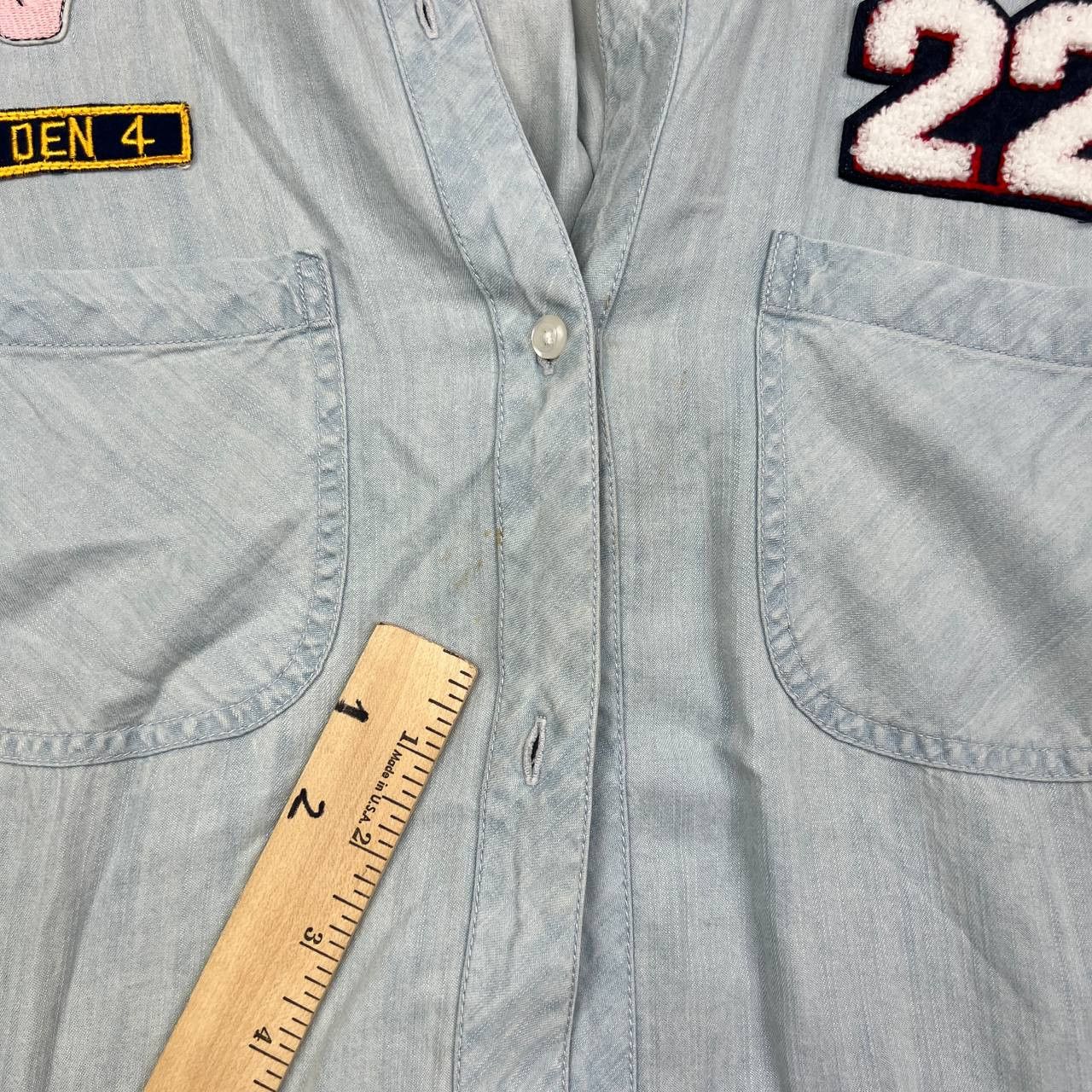 Rails Rails Carter Vintage Wash Shirt Denim Embroidered Patch S Size S / US 4 / IT 40 - 3 Thumbnail