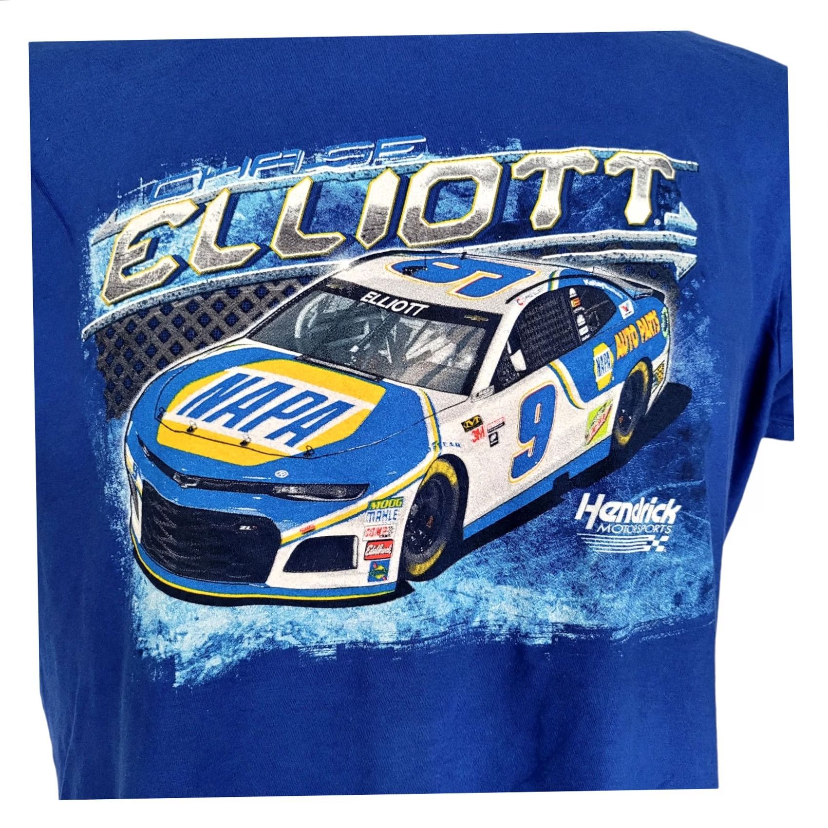 NASCAR VINTAGE Hendrick Motorsports Chase Elliott NAPA NASCAR Graphic T-Shirt 2XL Blue 100% Cotton Graphic Print Crew Neck Short Sleeve Mens Size US XXL / EU 58 / 5 - 5 Thumbnail