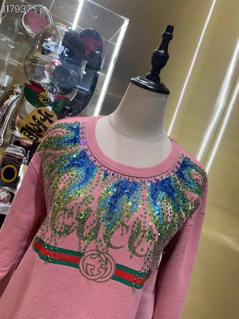Gucci Gucci Diamond pink round-neck sweatshirt 2502-Nextarrow Size US XXS / EU 40 - 3 Thumbnail