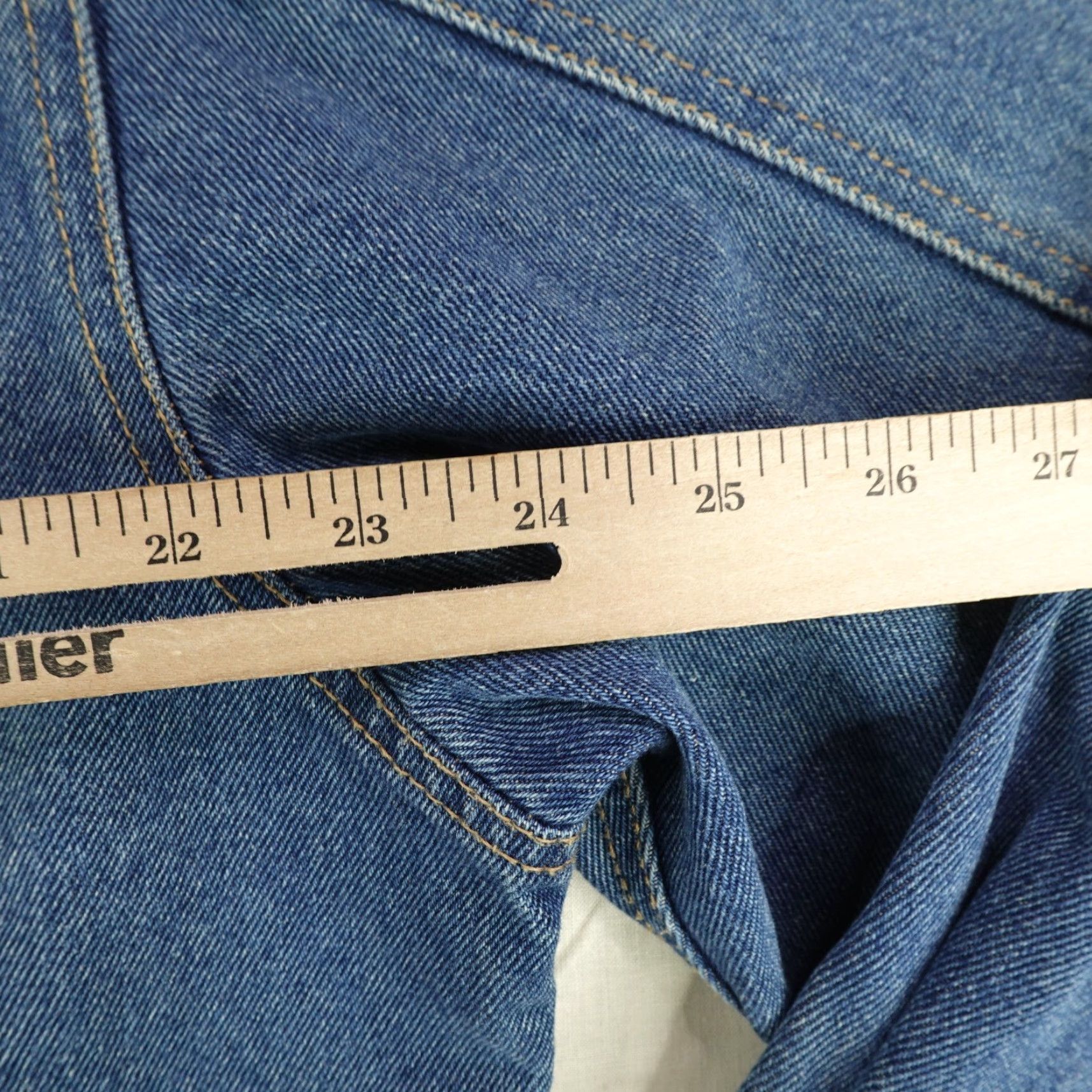 Wrangler VINTAGE Wrangler Jacket Men L Blue Denim Jean Hero Trucker Western Work Coat Size US 33 - 5 Thumbnail