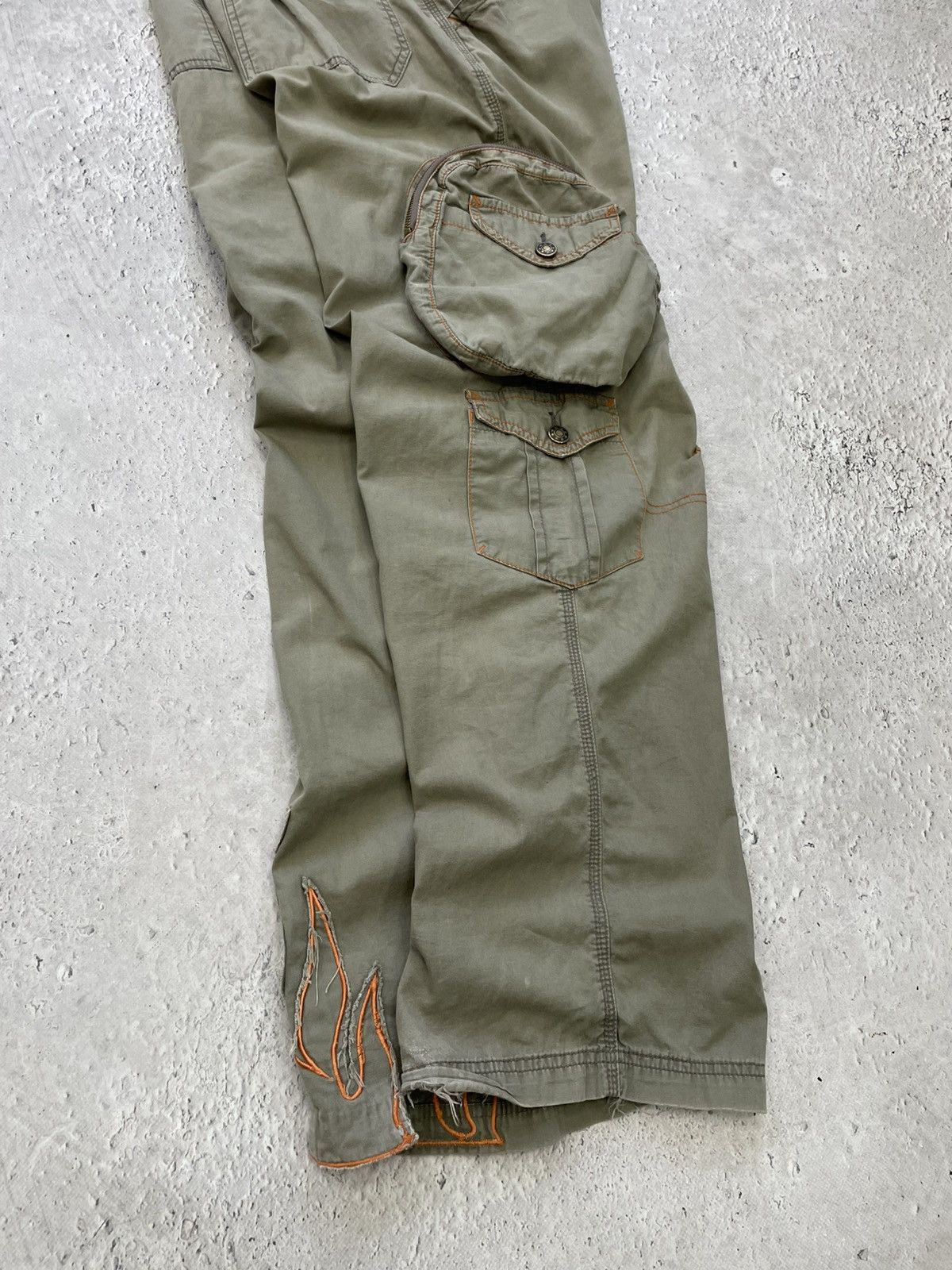 Japanese Brand × Vintage Vintage CRAZY FLAME BAGGY CARGO JAPANESE PANTS distressed Size US 32 / EU 48 - 9 Thumbnail