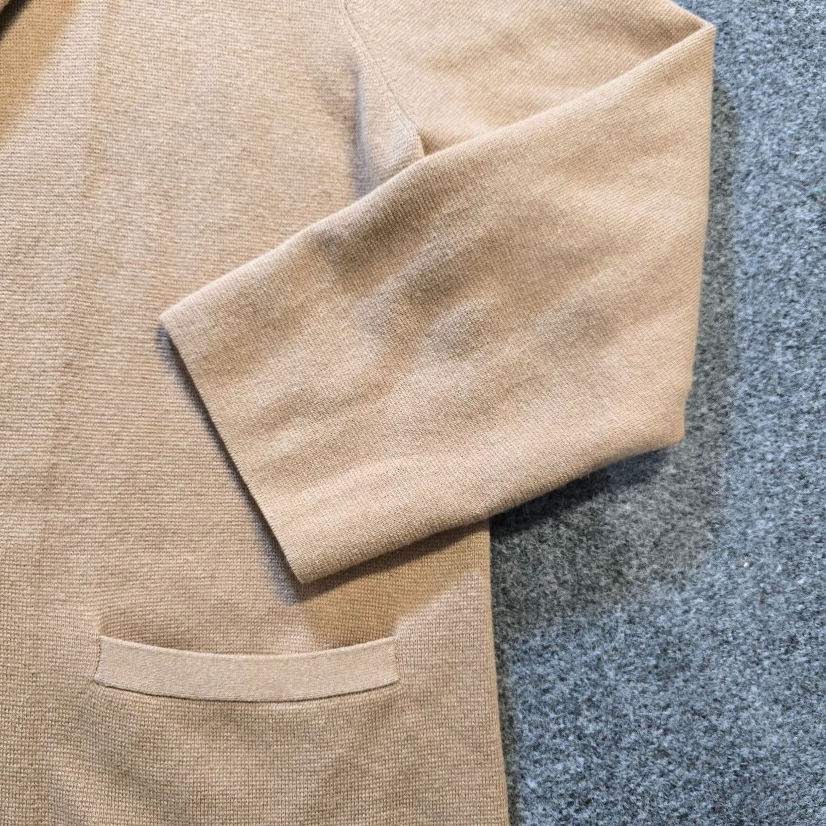 J.Crew J.CREW Sweater Cardigan Womens Large Brown Tan Merino Wool Blend Shirt Size L / US 10 / IT 46 - 3 Thumbnail