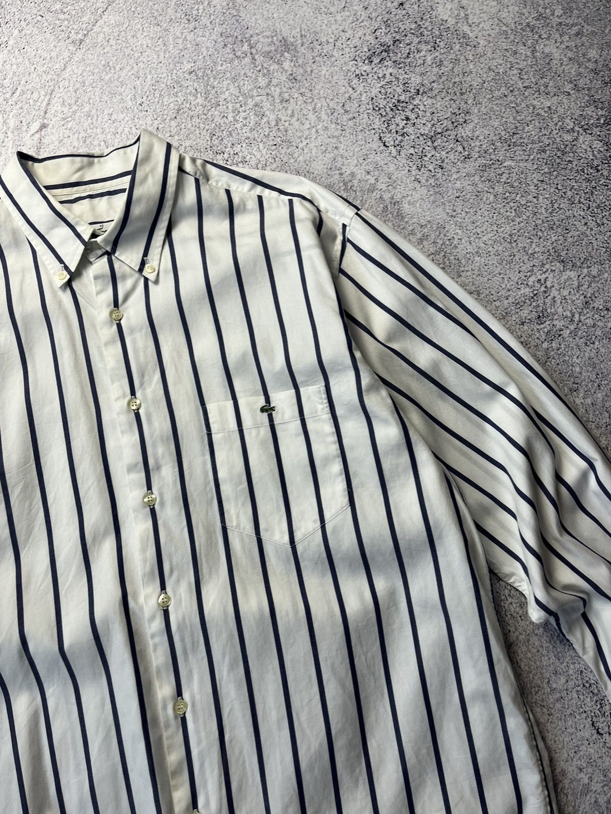 Lacoste Vintage Lacoste Striped Long Sleeved Shirt Rare Size US L / EU 52-54 / 3 - 7 Thumbnail