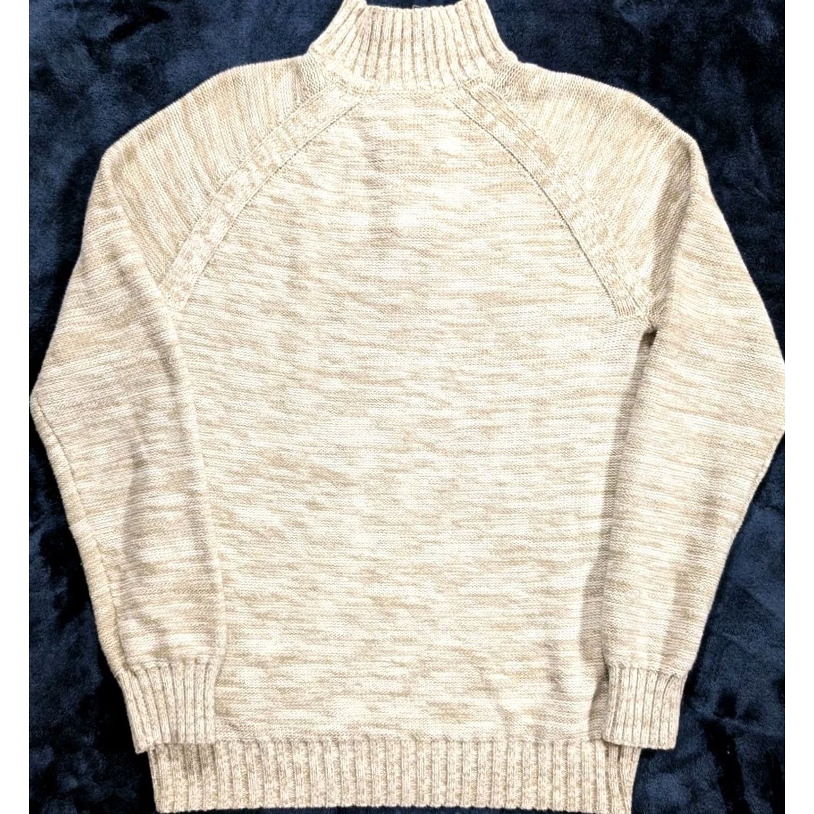 Lucky Brand Lucky Brand Men’s 1/4 Zip Heathered Beige Gray Knit Pullover Sweater Size S Size US S / EU 44-46 / 1 - 6 Thumbnail