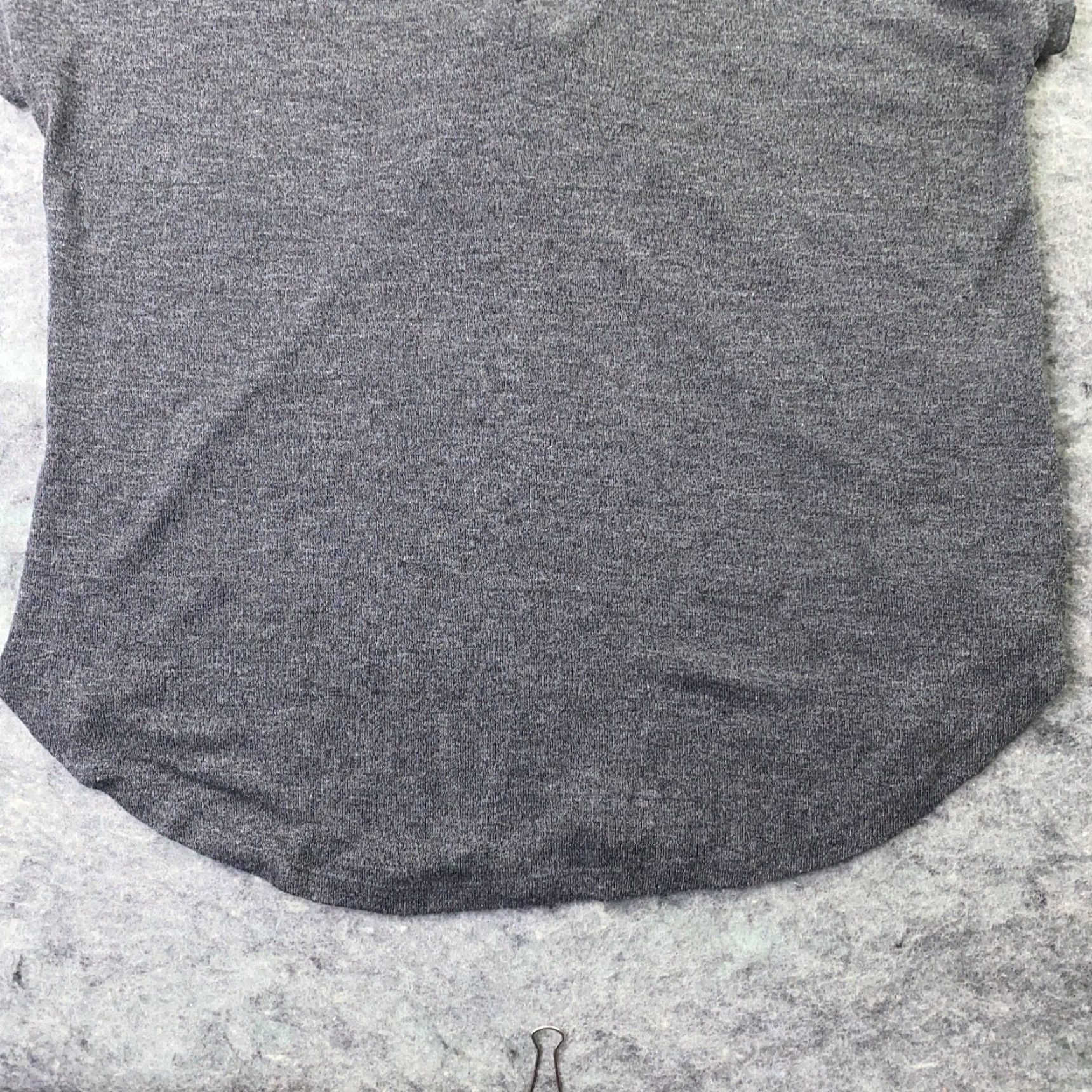 Vintage Andree By Unit Womens Shirt Top L Gray V-Neck Lace-Up Back Cap Sleeve - (No added text) Size L / US 10 / IT 46 - 5 Thumbnail