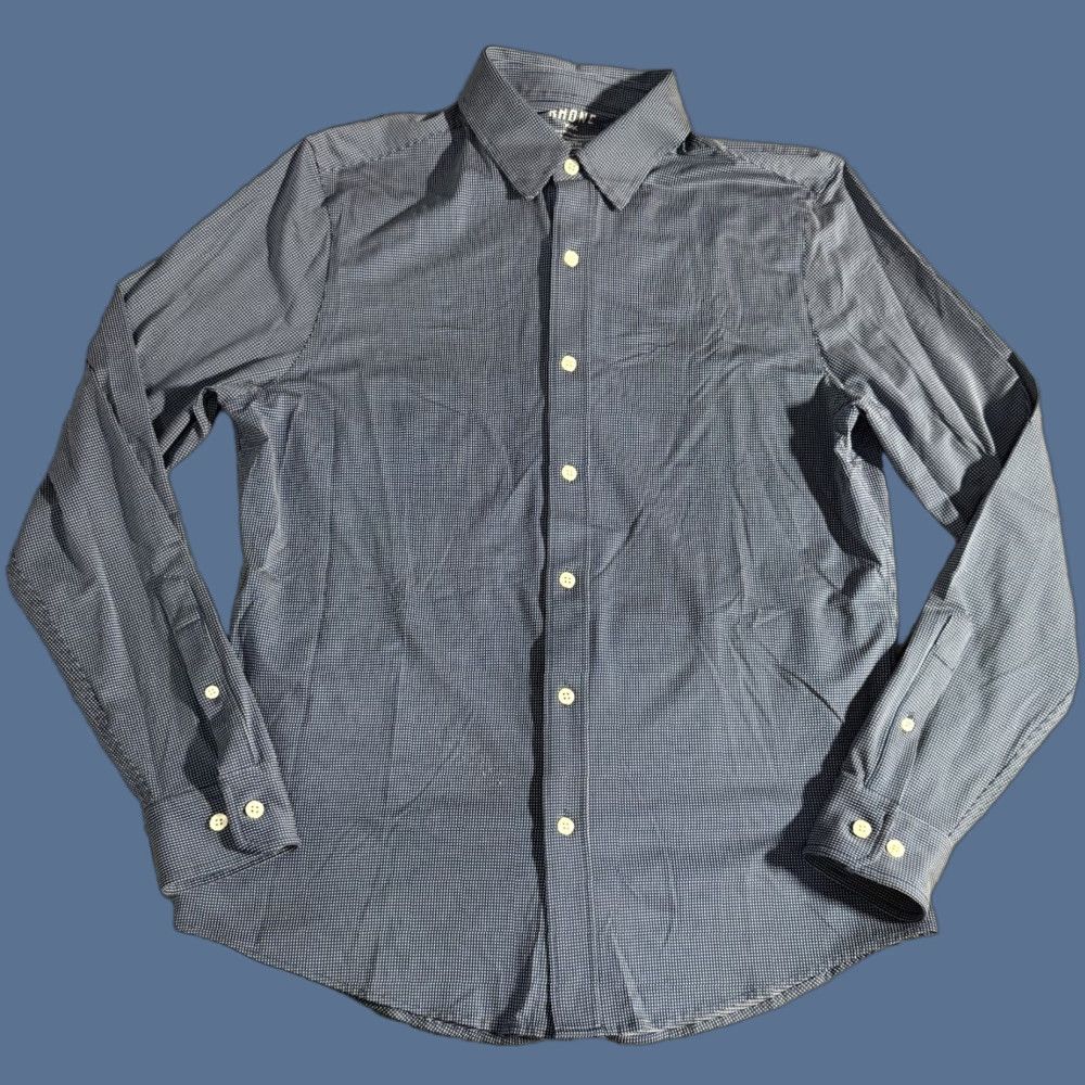 Rhone Rhone Shirt Mens M Blue Geometric Stretch Button Front Slim Fit Size US M / EU 48-50 / 2 - 1 Thumbnail