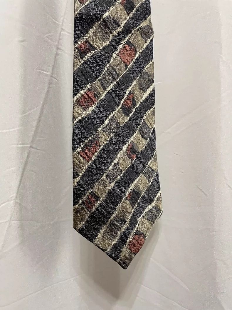 Issey Miyake Issey Miyake Medieval Triple Stripe Tie Size ONE SIZE - 3 Thumbnail