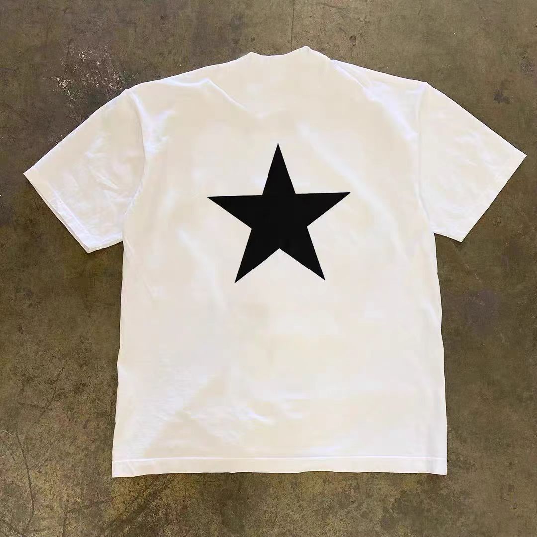 Vintage White washed retro star print t-shirt Size US M / EU 48-50 / 2 - 1 Thumbnail