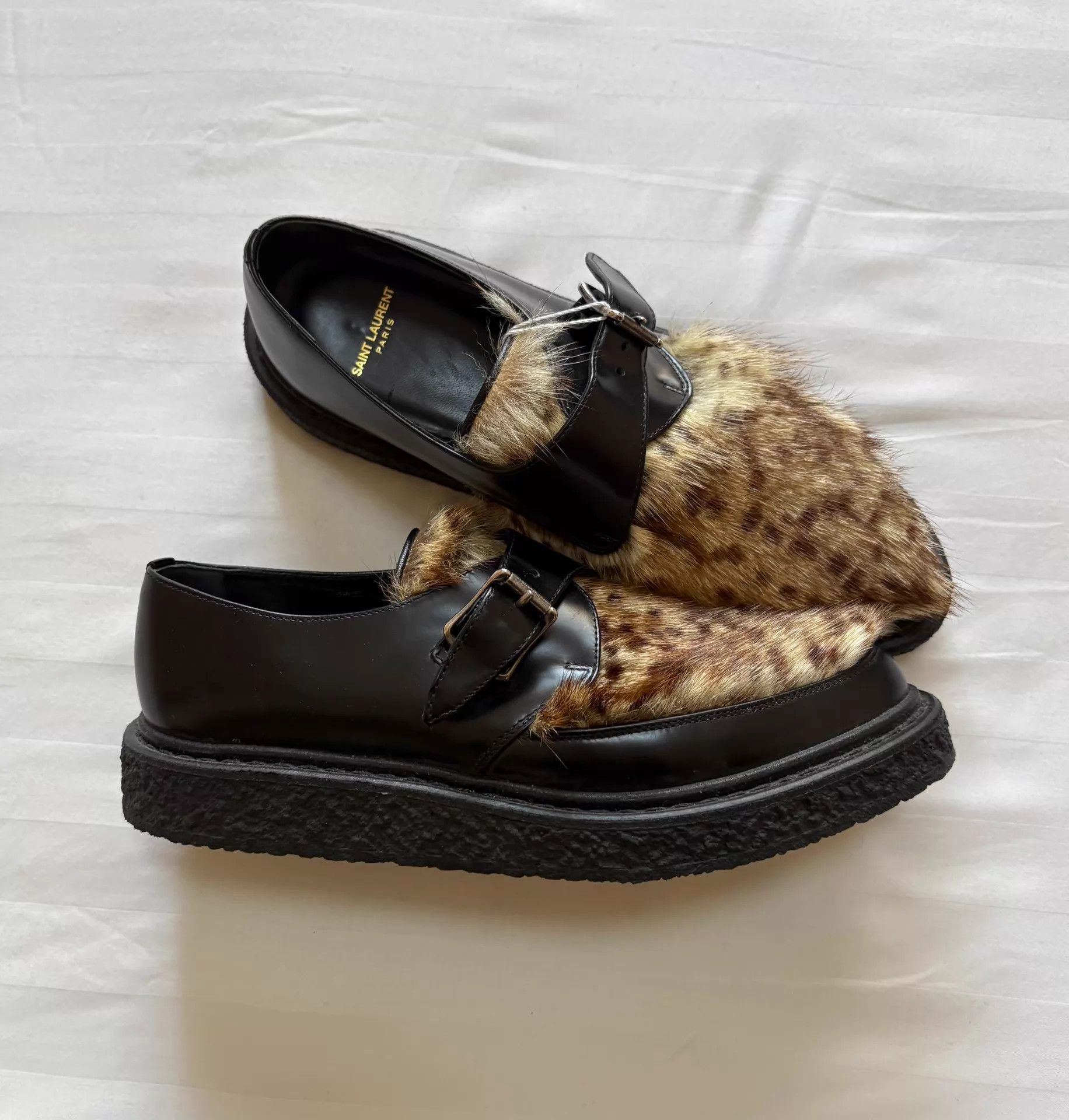 Saint Laurent Paris SLP Saint Laurent Leopard Fur Paneled Loafer 38 EU Size US 7.5 / IT 37.5 - 3 Thumbnail
