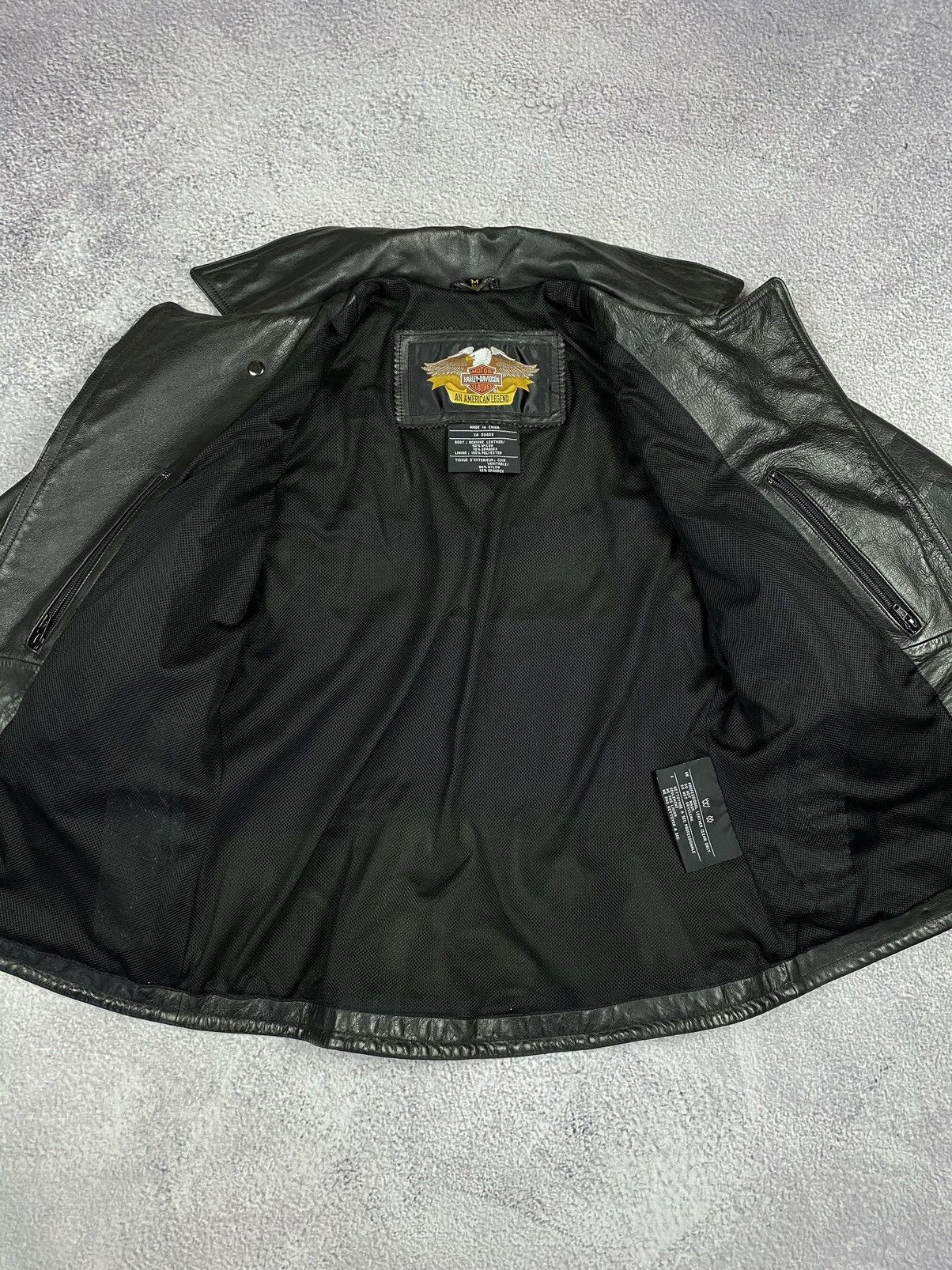 Harley Davidson × Vintage Harley Davidson Motorcycle Biker Black Leather Jacket Size M / US 6-8 / IT 42-44 - 20 Thumbnail