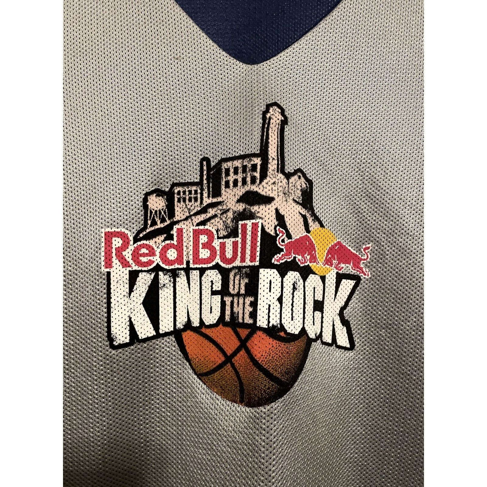 Vintage Red Bull King Of The Rock Reversible Jersey - XL Silver Blue Athletic Wear - Mens Size Size US XL / EU 56 / 4 - 5 Thumbnail