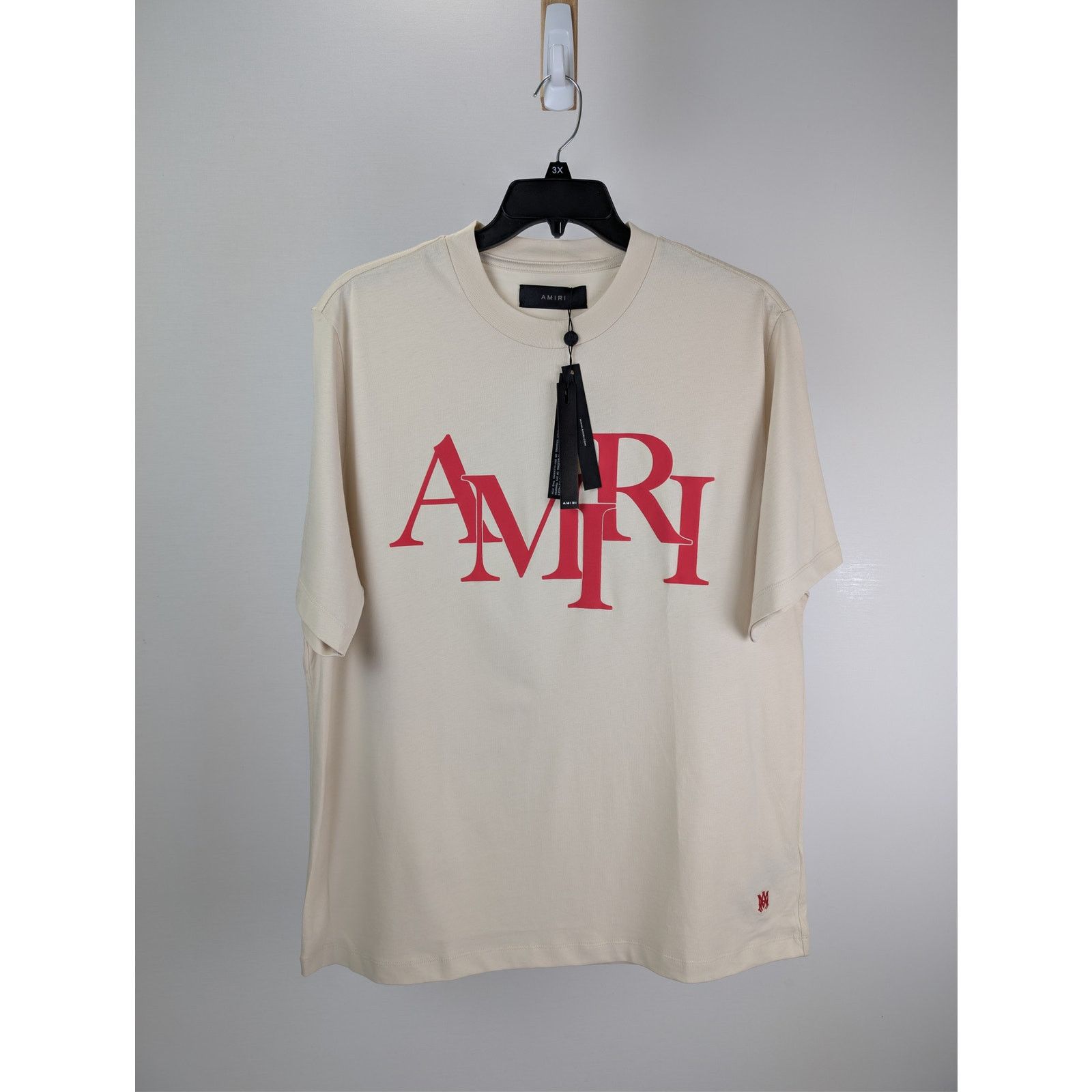 Amiri o1rshd1 Amiri Staggered Tee T-Shirt in Birch Size US XL / EU 56 / 4 - 9 Thumbnail