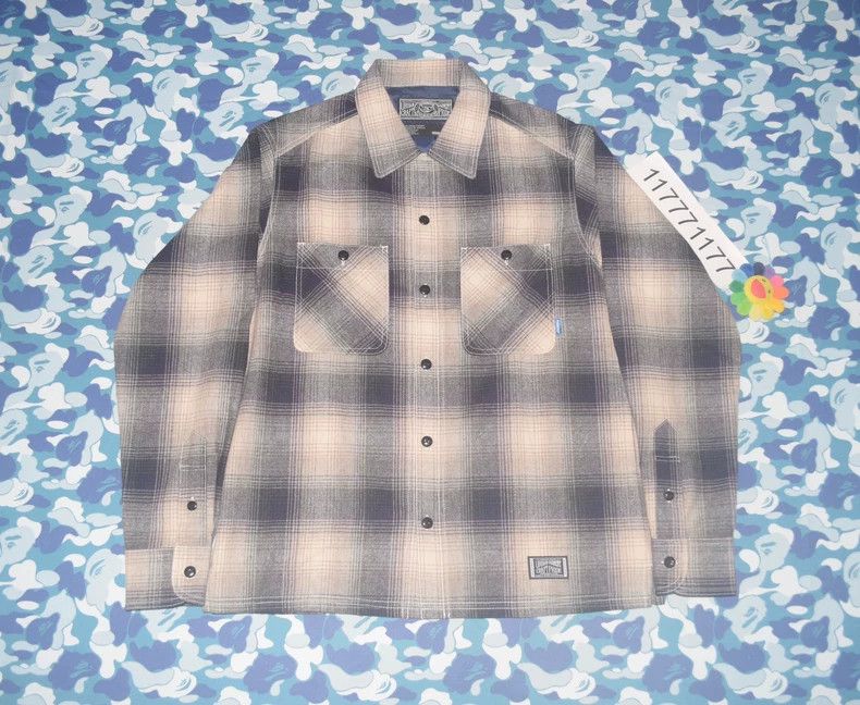 Neighborhood NBHD 09AW Gradient Plaid Wool Shirt - dmc Size US L / EU 52-54 / 3 - 1 Thumbnail