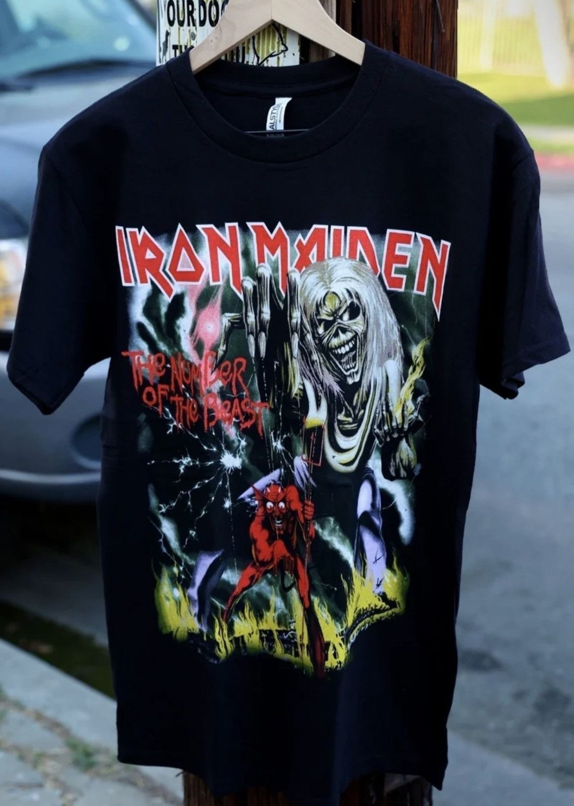 Band Tees Deadstock Iron Maiden Number of The Beast Graphic Tee Grailed