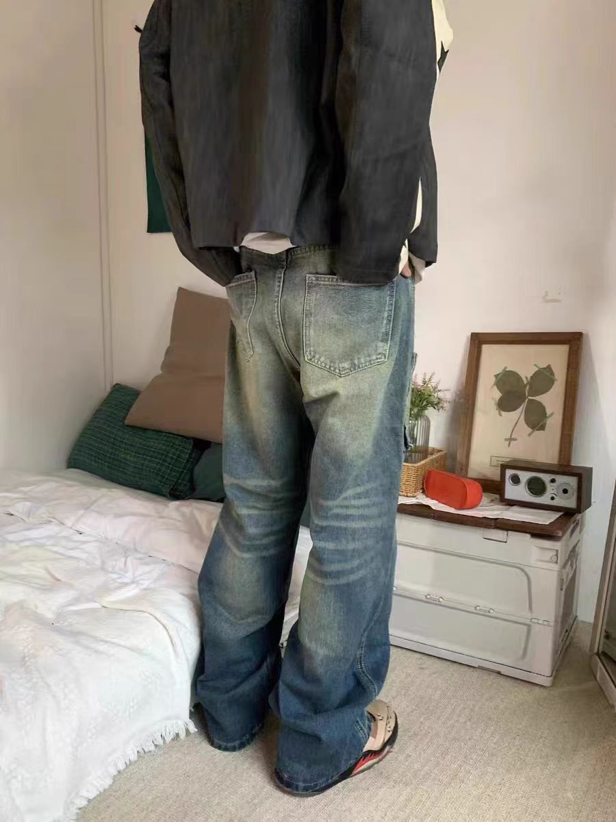 Japanese Brand × Jean Vintage yellowish workwear baggy high street jeans Size US 34 / EU 50 - 2 Thumbnail