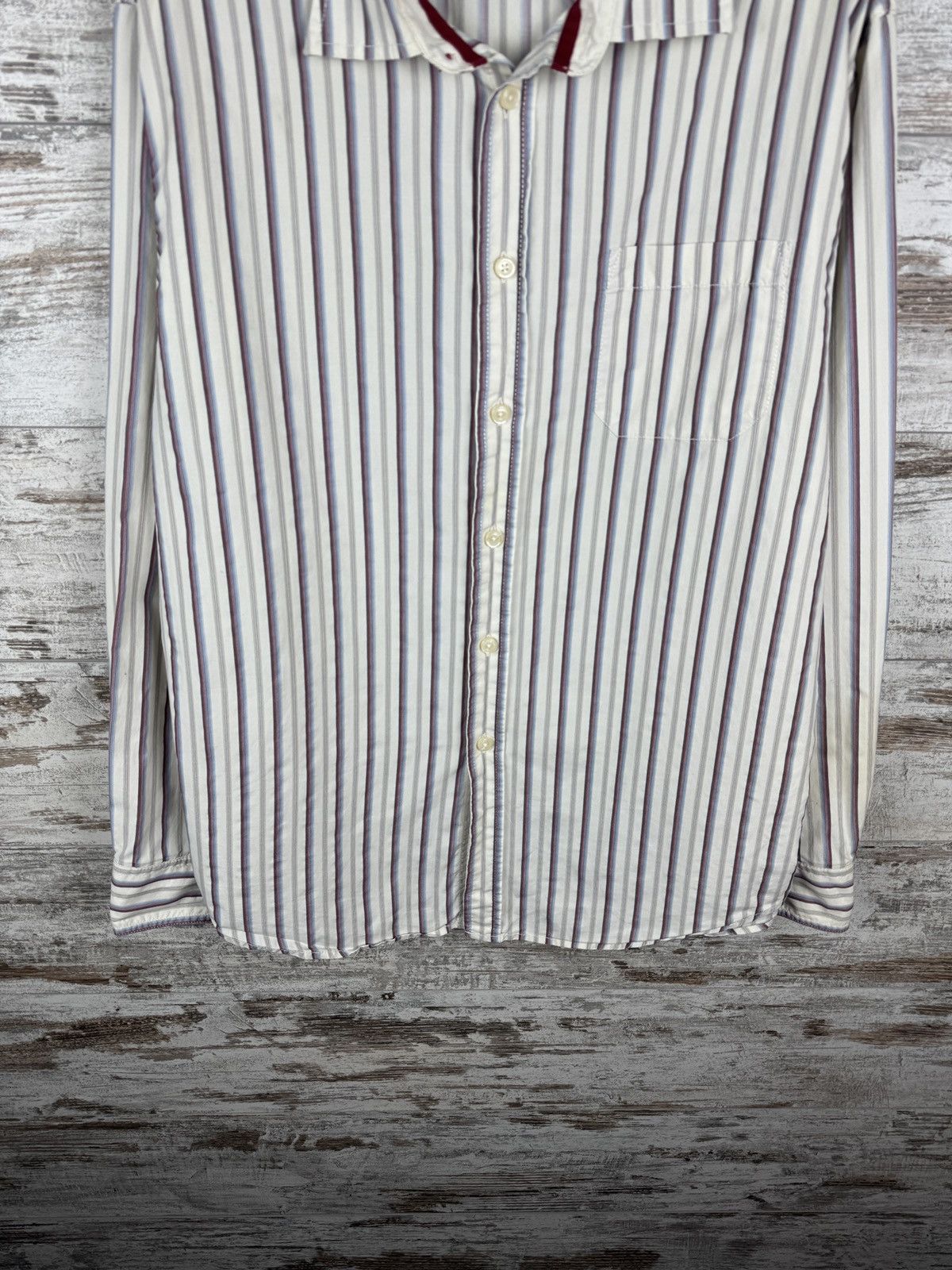 Nigel Cabourn Mens Vintage NIGEL CABOURN UTILITY shirts button up striped Size US XL / EU 56 / 4 - 3 Thumbnail