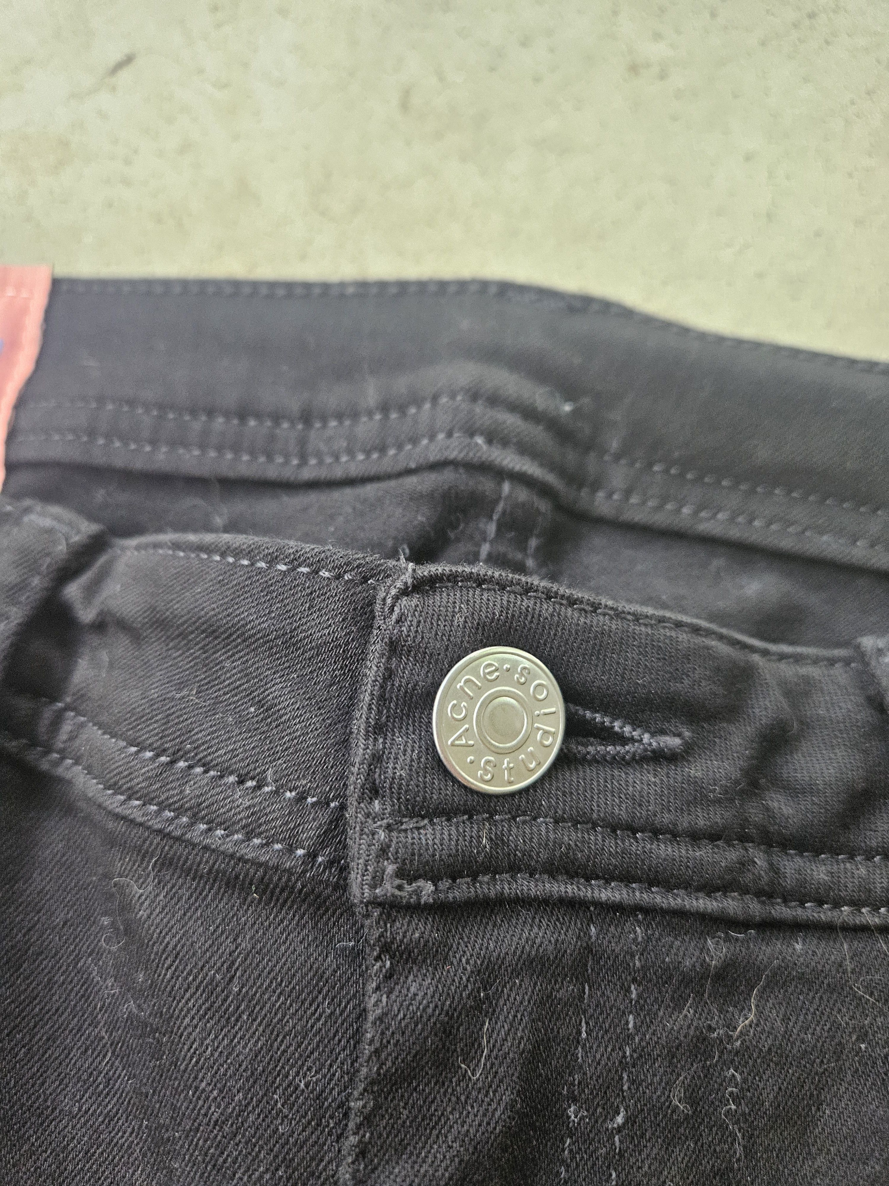 Acne Studios Blå Konst Back Patch Climb Stay Black Denim Jeans Size US 30 / EU 46 - 7 Thumbnail