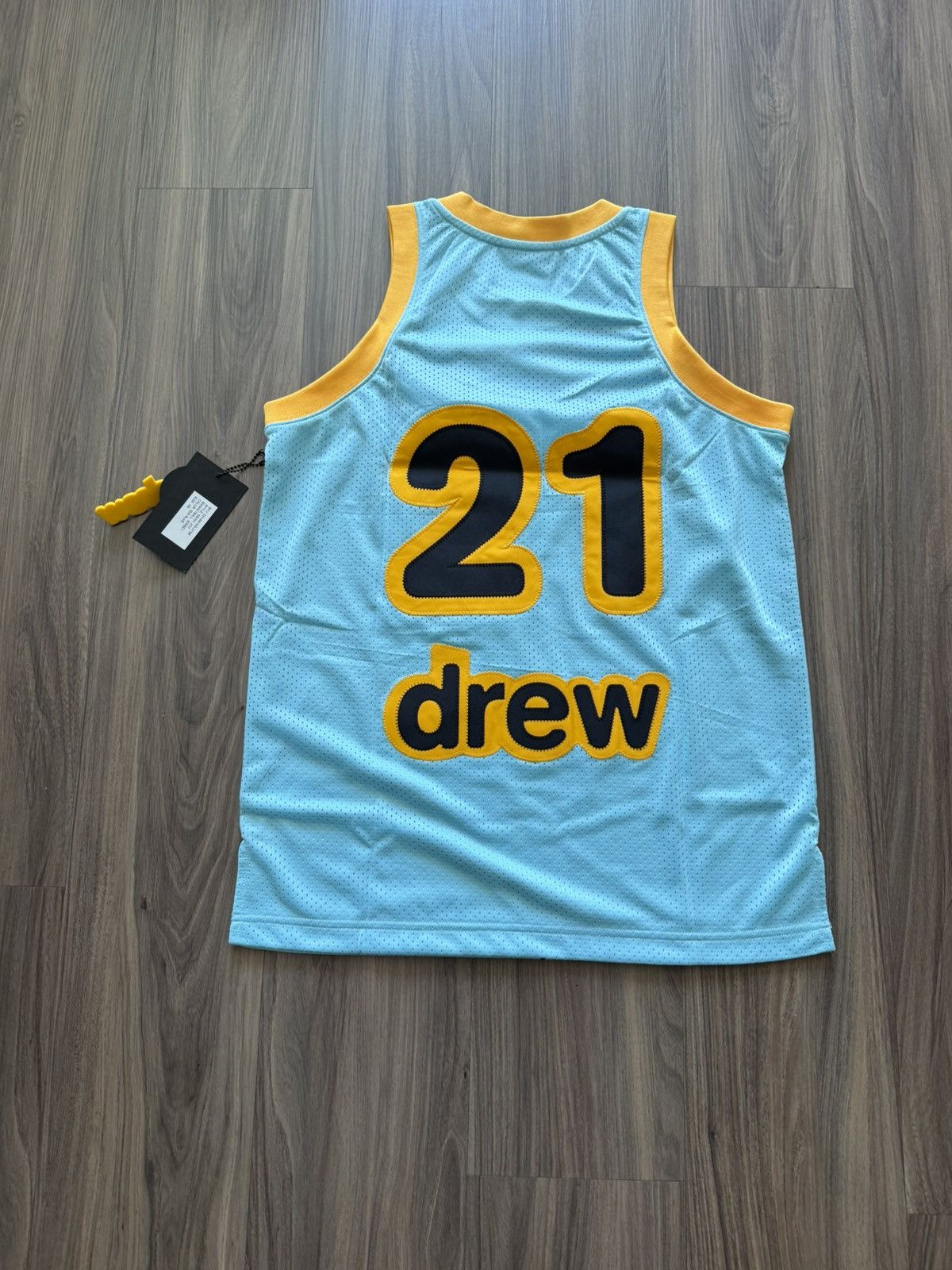 Drew House Drew House Mesh Joy Basketball Jersey Sea Blue Yellow #21 XS Size US XS / EU 42 / 0 - 5 Thumbnail