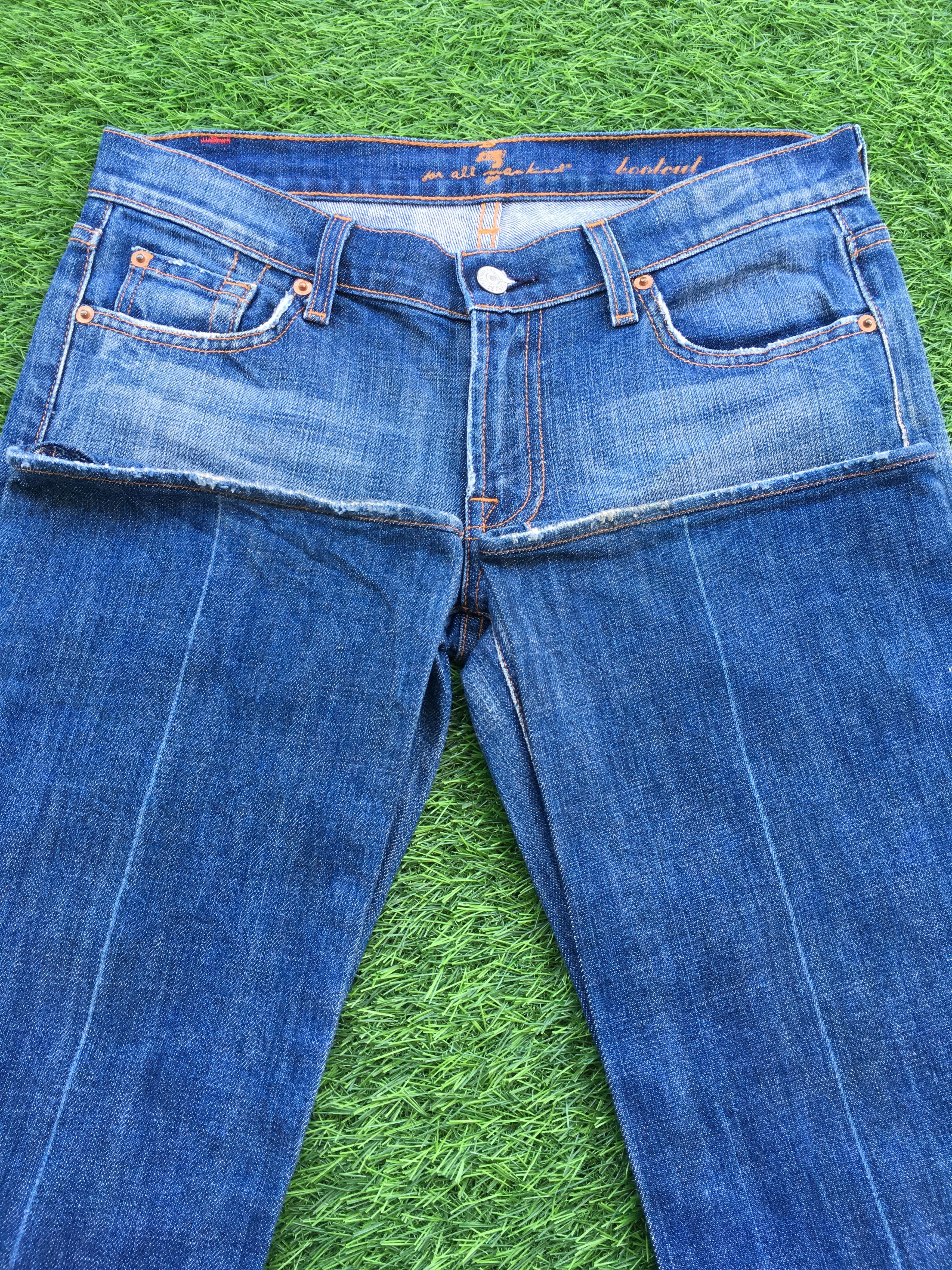 Designer × Jean Distressed Faded Blue Bootcut Jeans D-950 Size 28" / US 6 / IT 42 - 7 Thumbnail