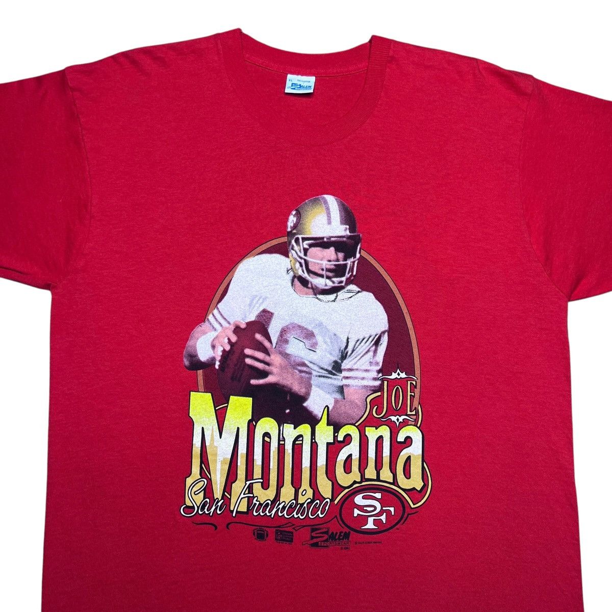 Salem Sportswear 90’ NFL San Francisco 49ers Joe Montana Salem Sportswear Tee Size US XL / EU 56 / 4 - 5 Thumbnail