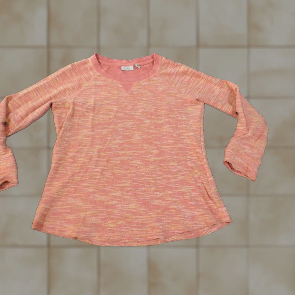 Vintage L.L. Bean Sweater Womens Medium Pink Pullover Geometric Knit Cotton Crew Neck Long Sleeve Casual Knitwear Mens Womens Girls? Size M / US 6-8 / IT 42-44 - 1 Thumbnail