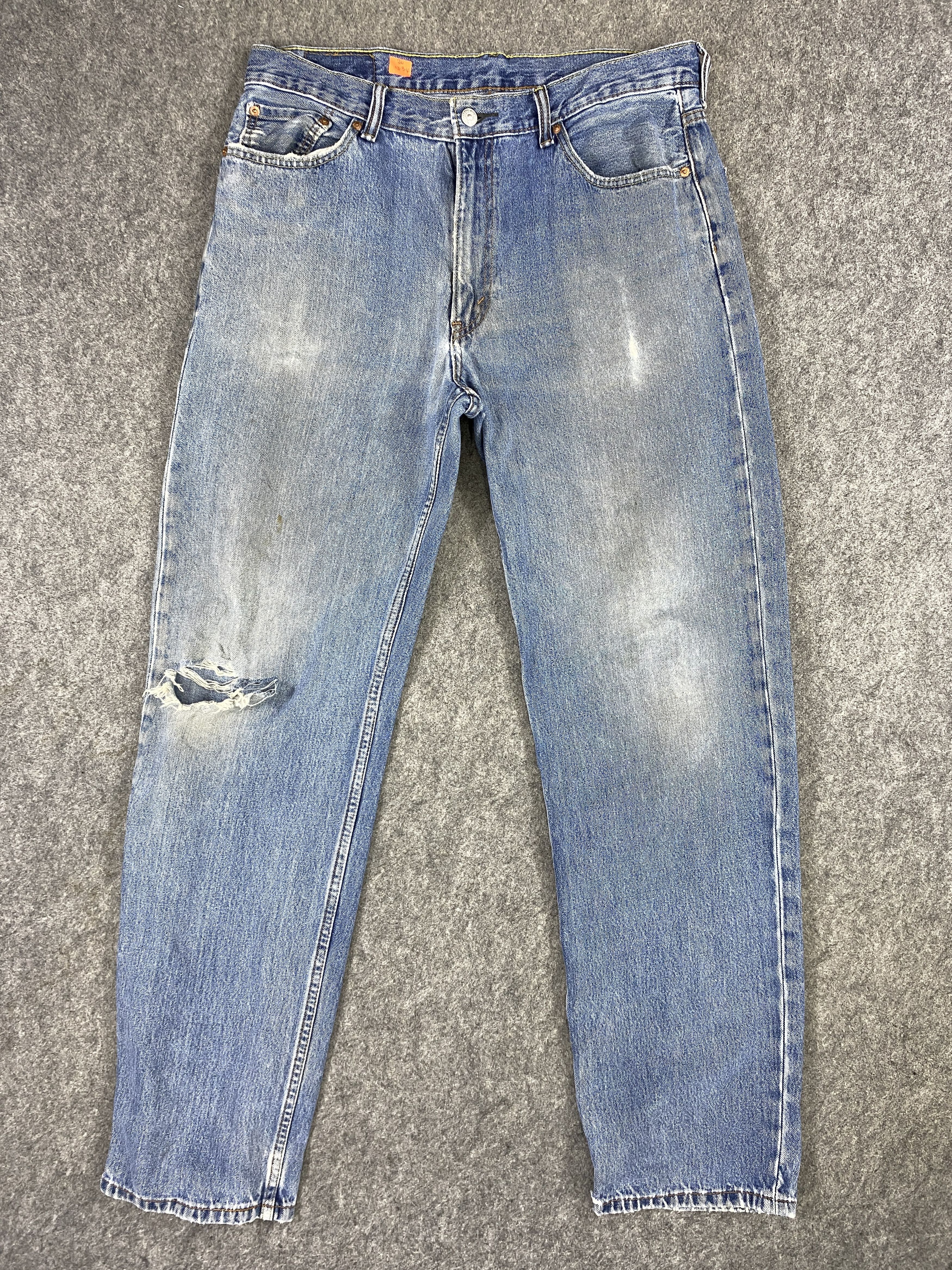 Levi's Dirty Blue Vintage Levi's 550 Jeans 35x34 Denim -JN1734 Size US 35 - 1 Thumbnail