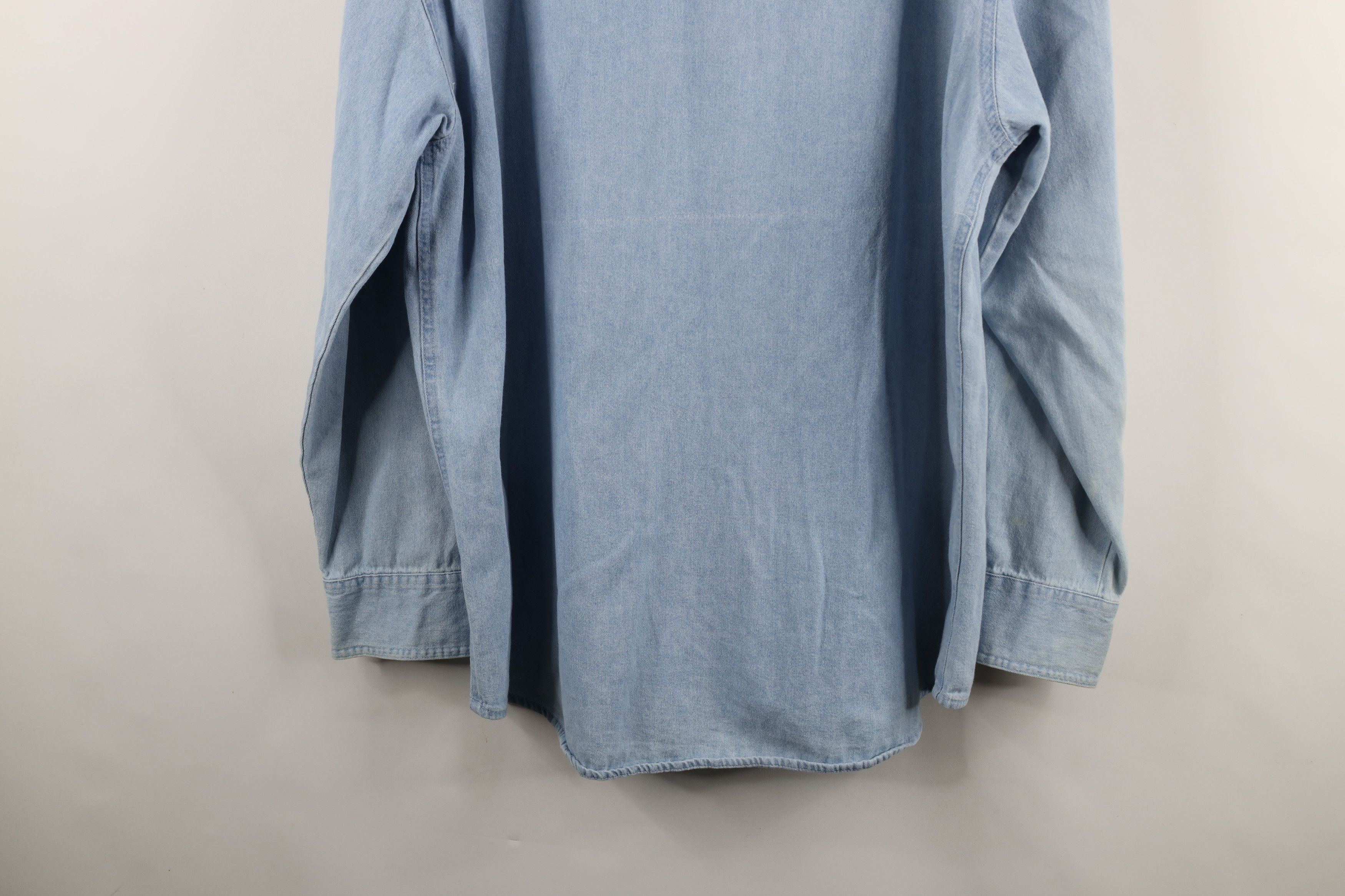 Vintage Vintage 90s Streetwear Alaska Denim Jean Button Down Shirt Size US L / EU 52-54 / 3 - 13 Thumbnail
