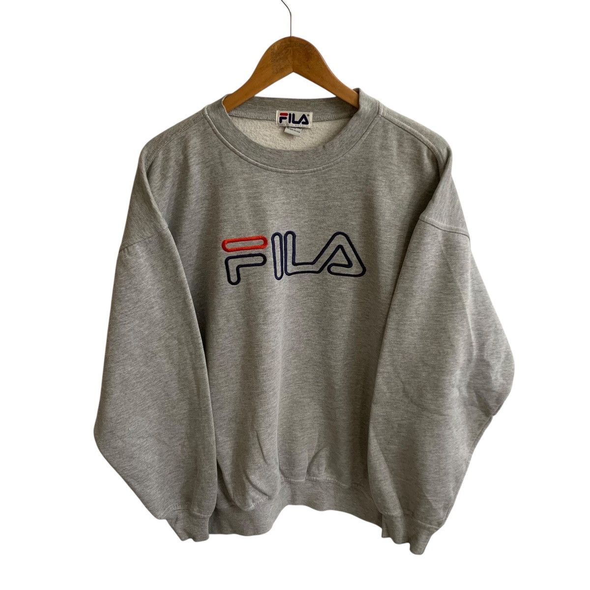 Fila × Vintage Grey Vintage big logo Fila Sweatshirt Large Size US L / EU 52-54 / 3 - 1 Thumbnail