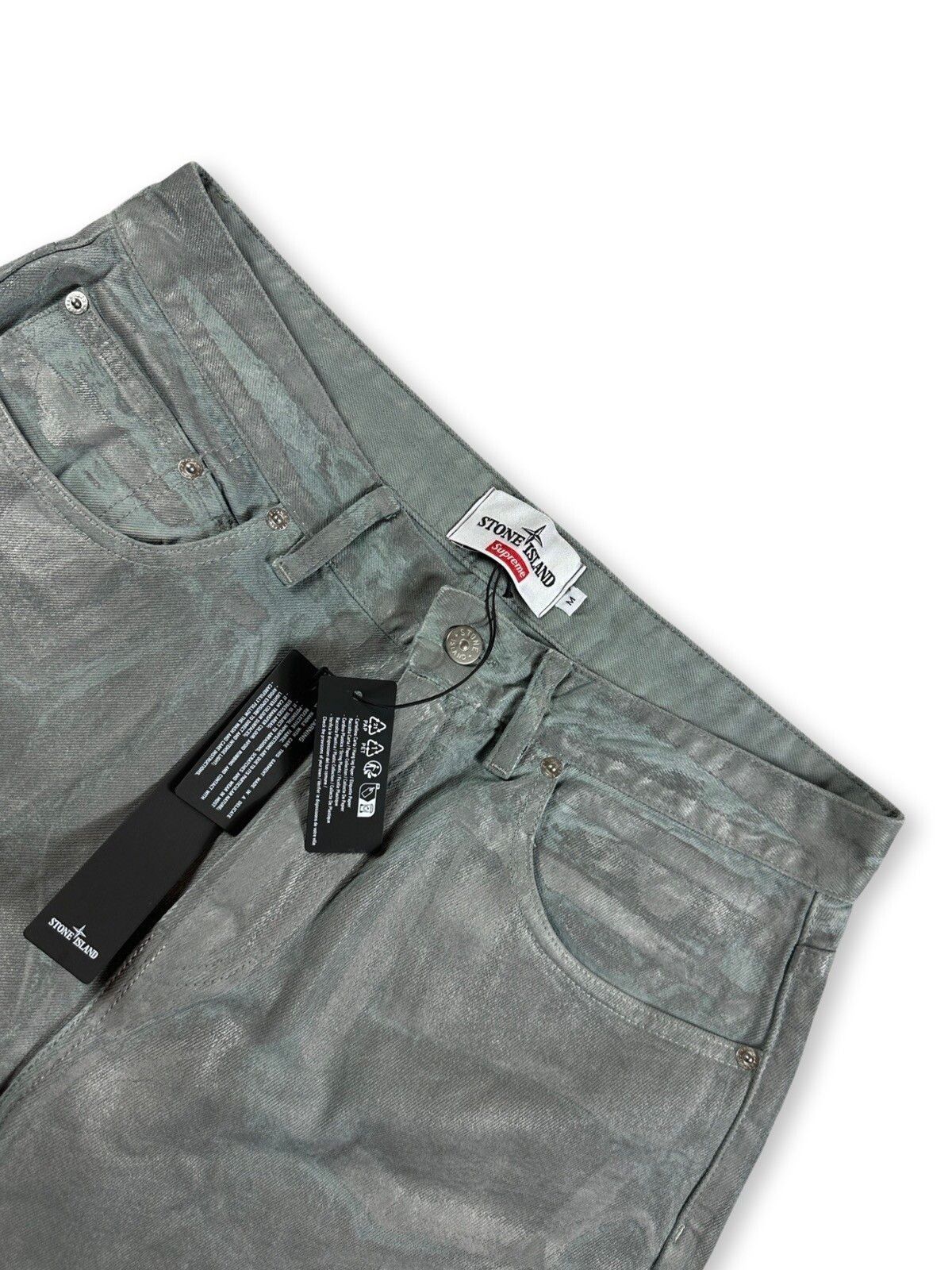 Stone Island × Supreme Supreme Stone Island Reflective 5- Pocket Jeans Size US 32 / EU 48 - 7 Thumbnail