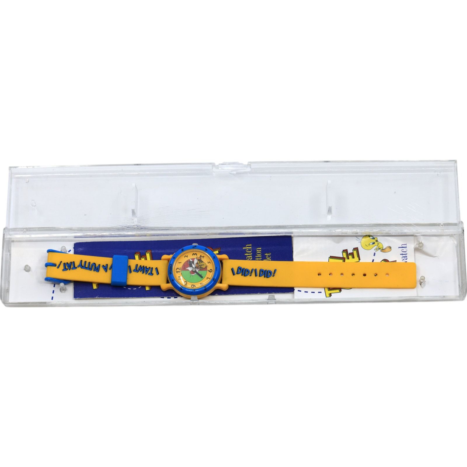 Warner Bros Warner Bros Time Tutor 1994 Fossil Watch Tweety & Sylvester Size ONE SIZE - 2 Thumbnail