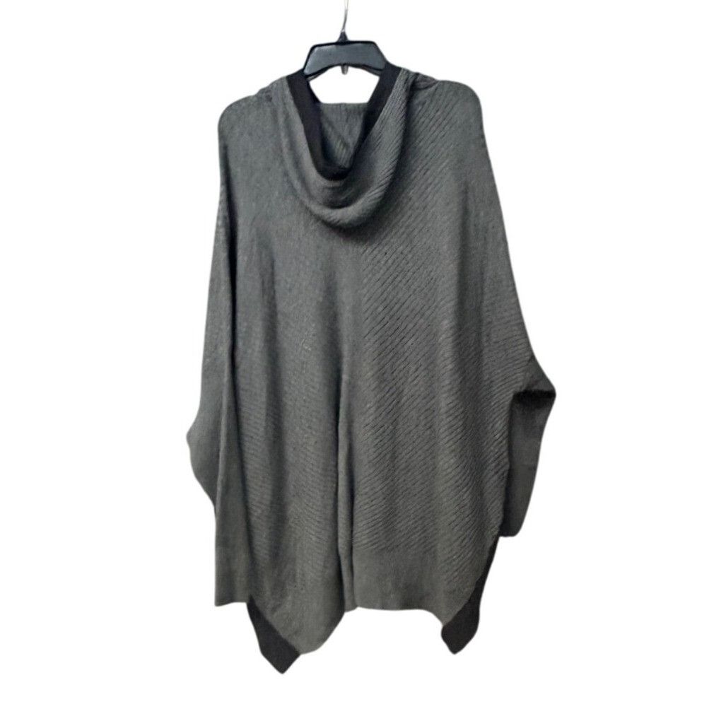 Other Black Tape Women's Plus Size Ribbed Hooded Sweater, Gray Cha Size ONE SIZE - 11 Thumbnail
