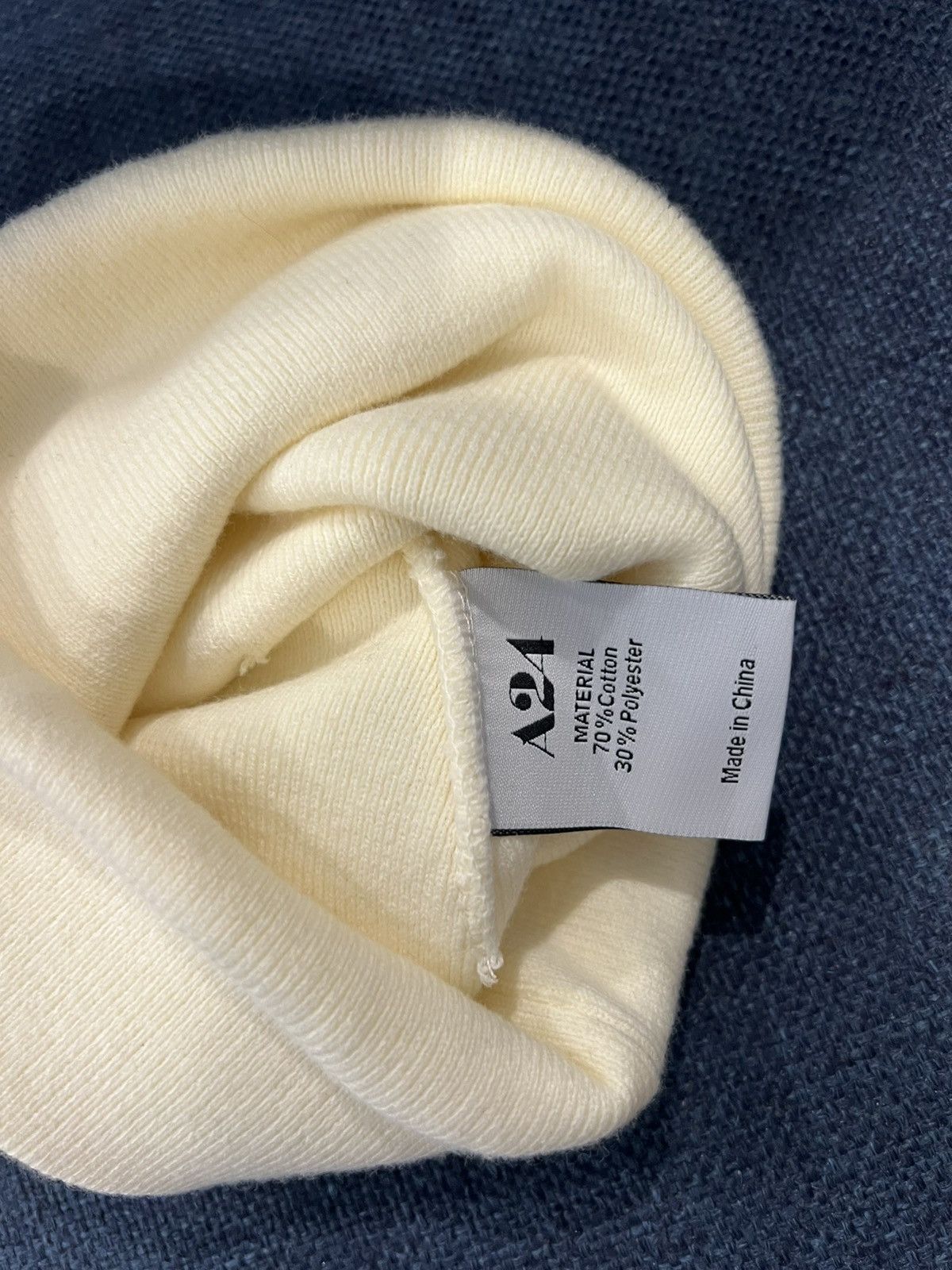 A24 A24 cream beanie Size ONE SIZE - 3 Thumbnail