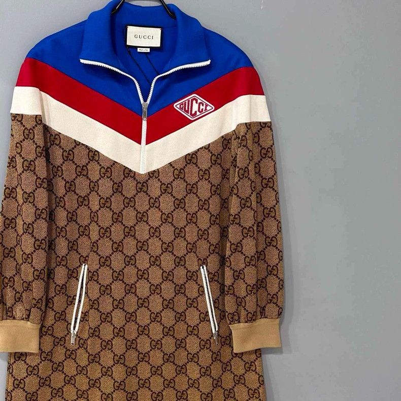 Gucci Gucci Half-zip full-print logo dress 2506-Nextarrow Size S / US 4 / IT 40 - 2 Thumbnail