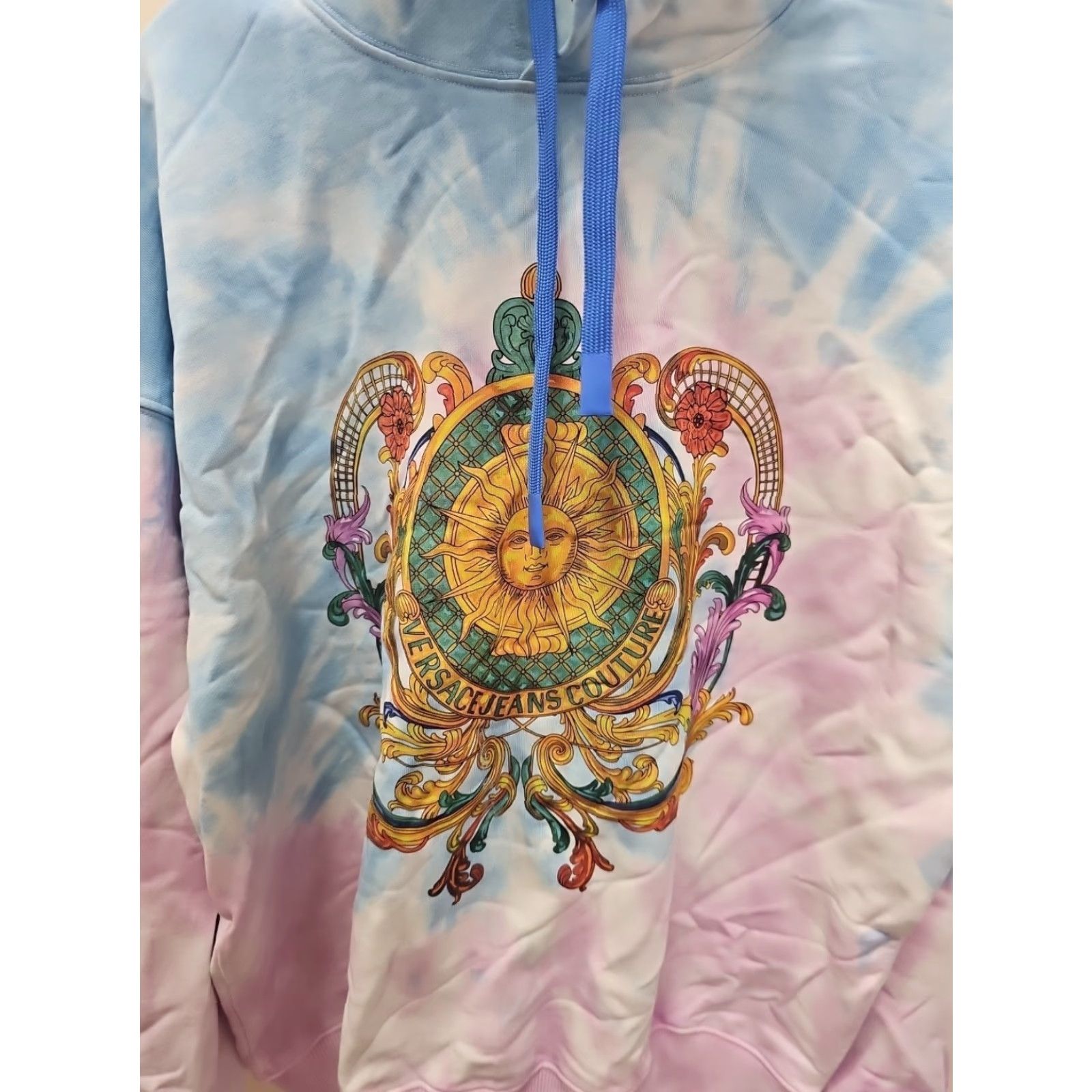 Versace Jeans Couture NWT Versace Jeans Couture Hoodie Mens Pullover Sweatshirt Size Small Multicolor Logo Graphic Print Hooded Distressed? No Size US S / EU 44-46 / 1 - 2 Thumbnail